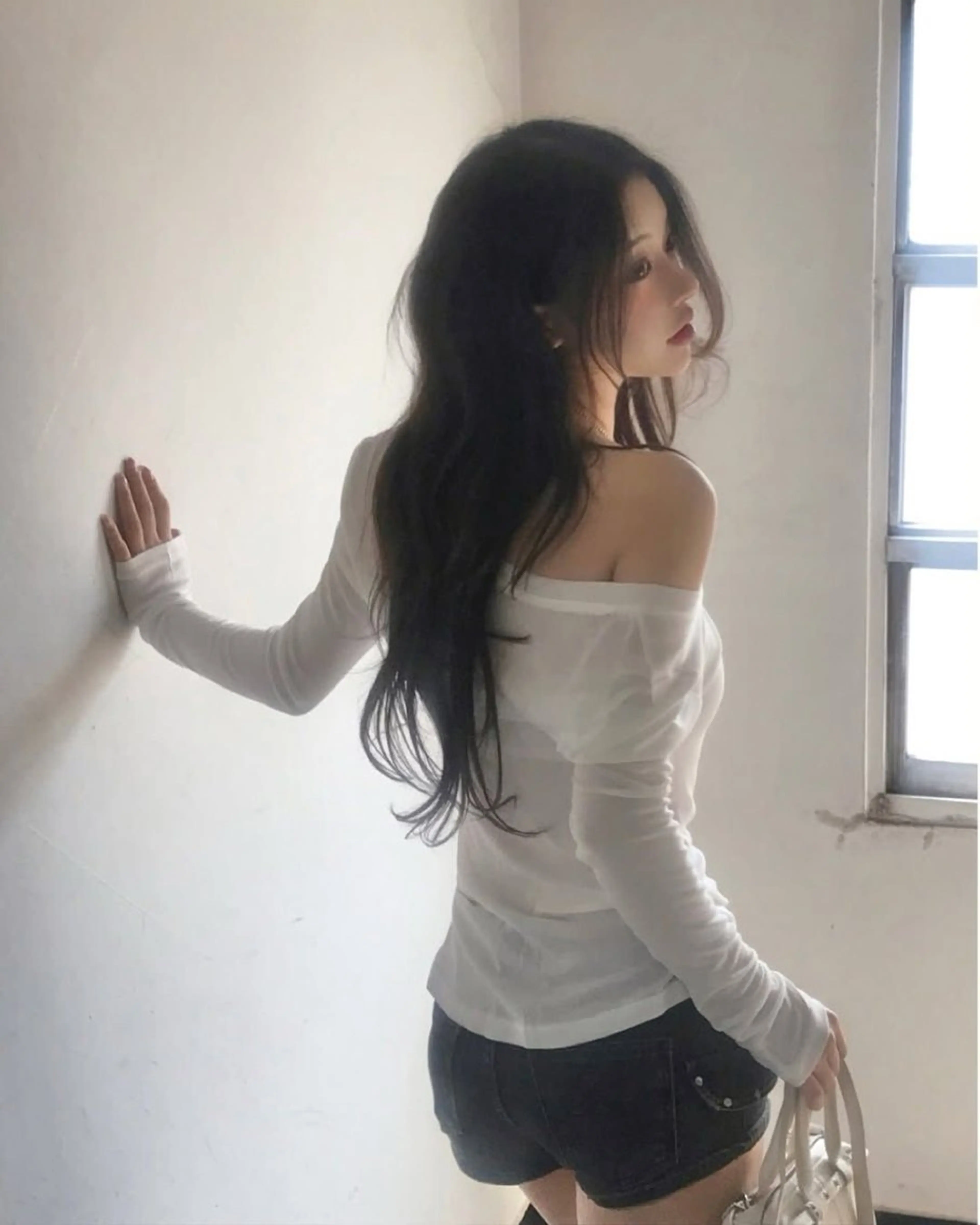 ロング カラー カット ヘアカラー 韓国風暗髪ヘア🤍 🫧MIREIのヘアスタイル