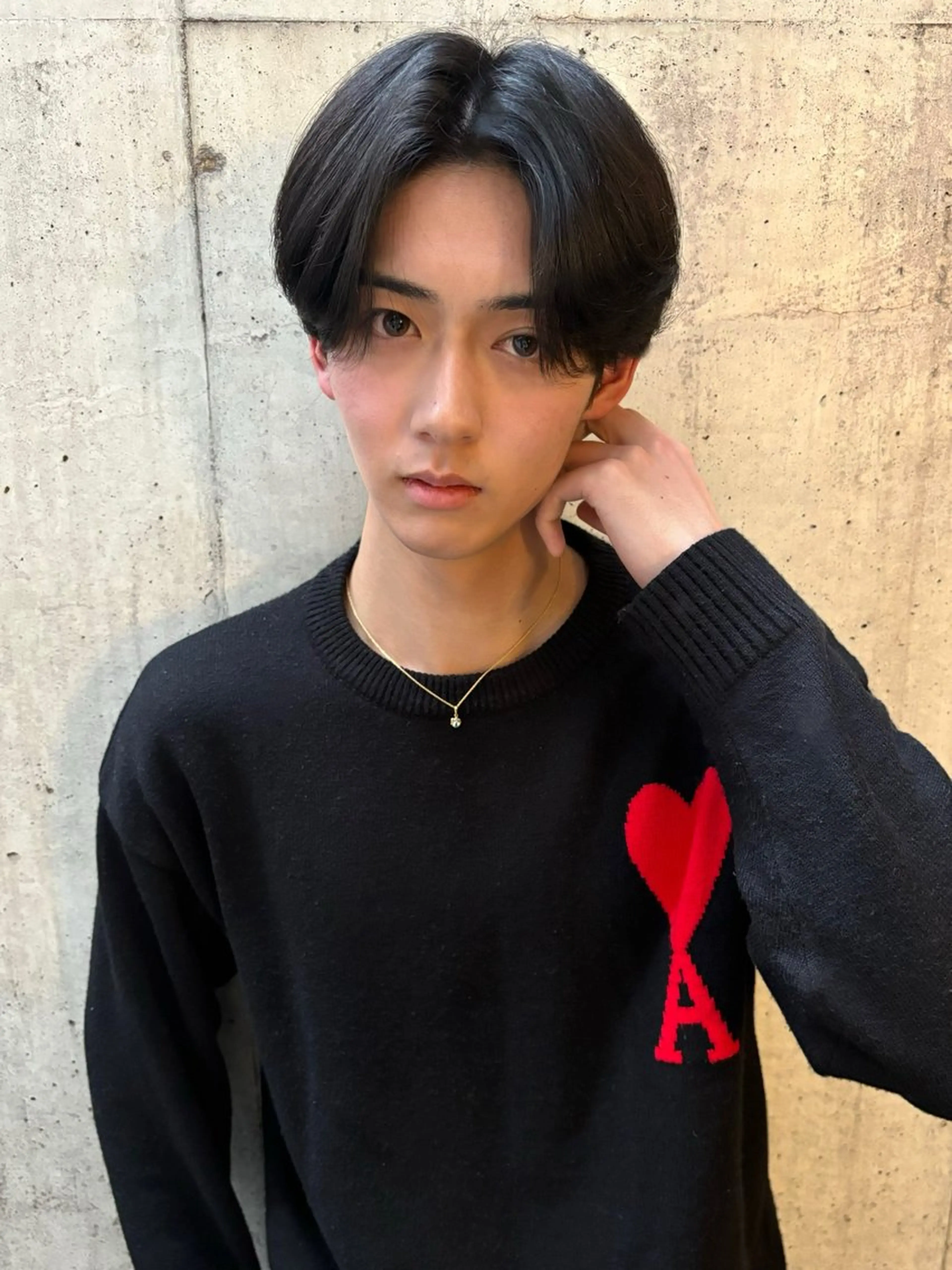 ショート パーマ メンズ センターパート NVEMO.所属・韓国ヘア💇🏼 kanonのヘアスタイル