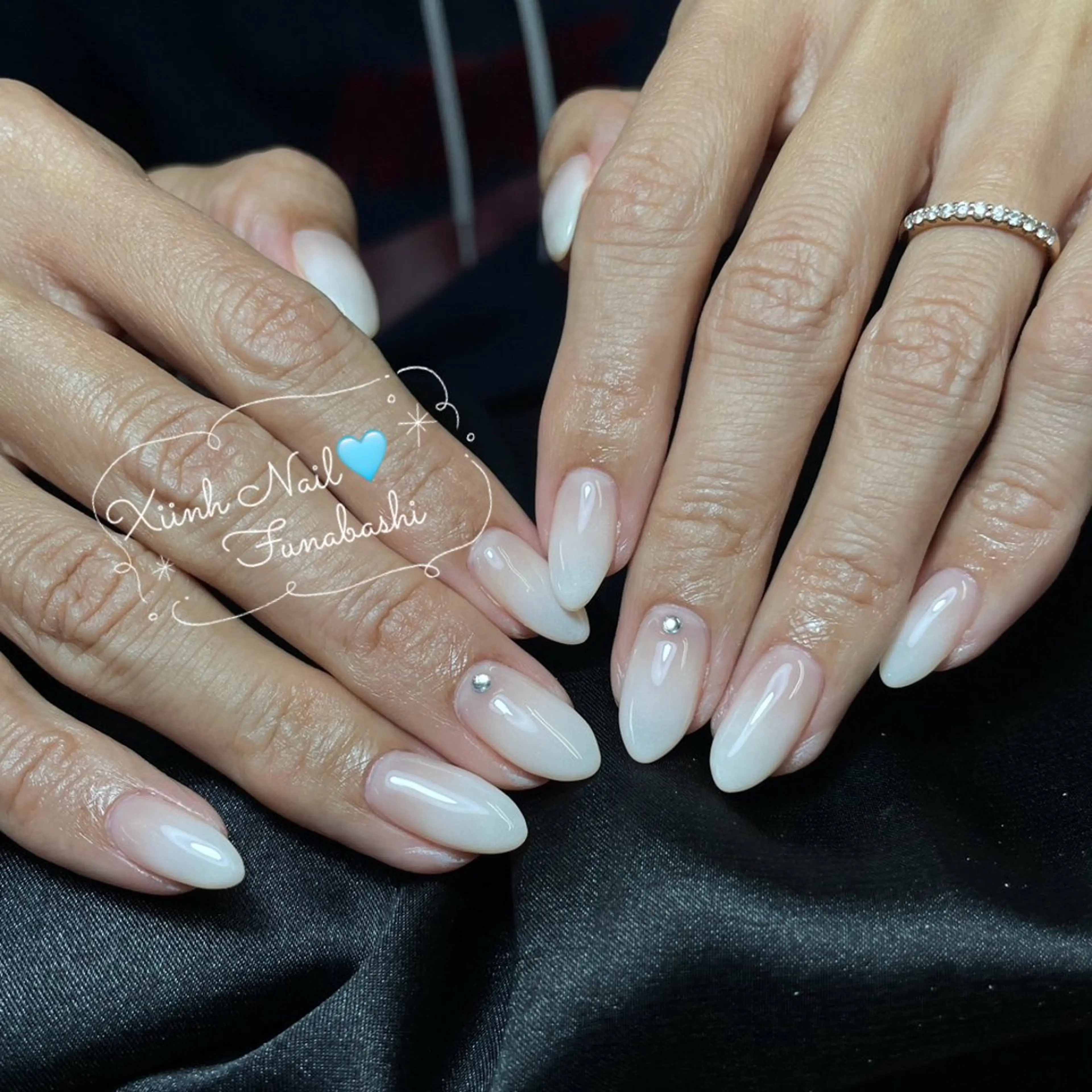 ネイル チークネイル 桜ネイル 長さ出し フットネイル ジェルネイル ハンドネイル XIINH NAIL SALONのネイルデザイン