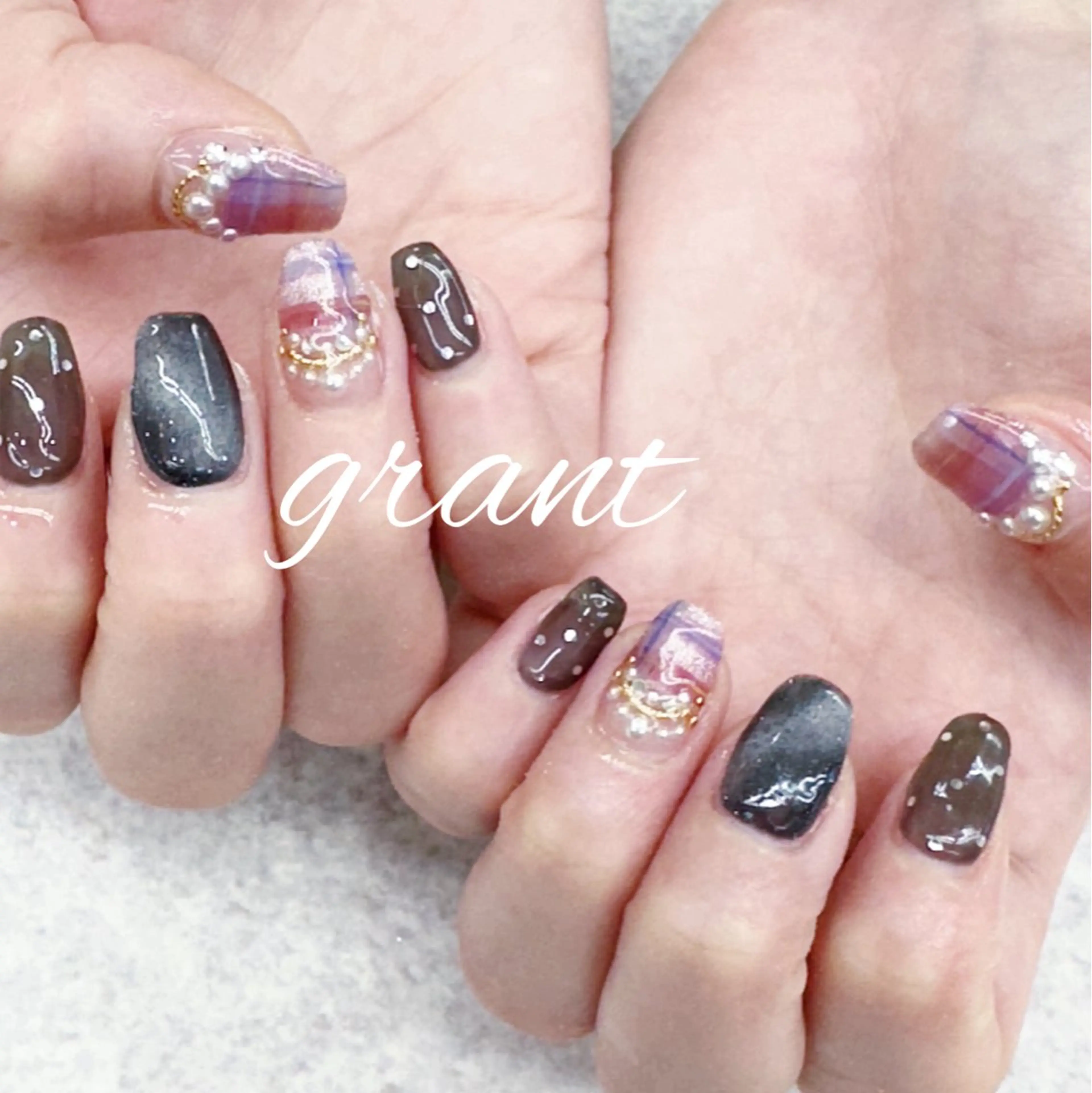 ネイル アニマル柄 ハンドネイル nail salon grant所属・nailsalon grantのネイルデザイン