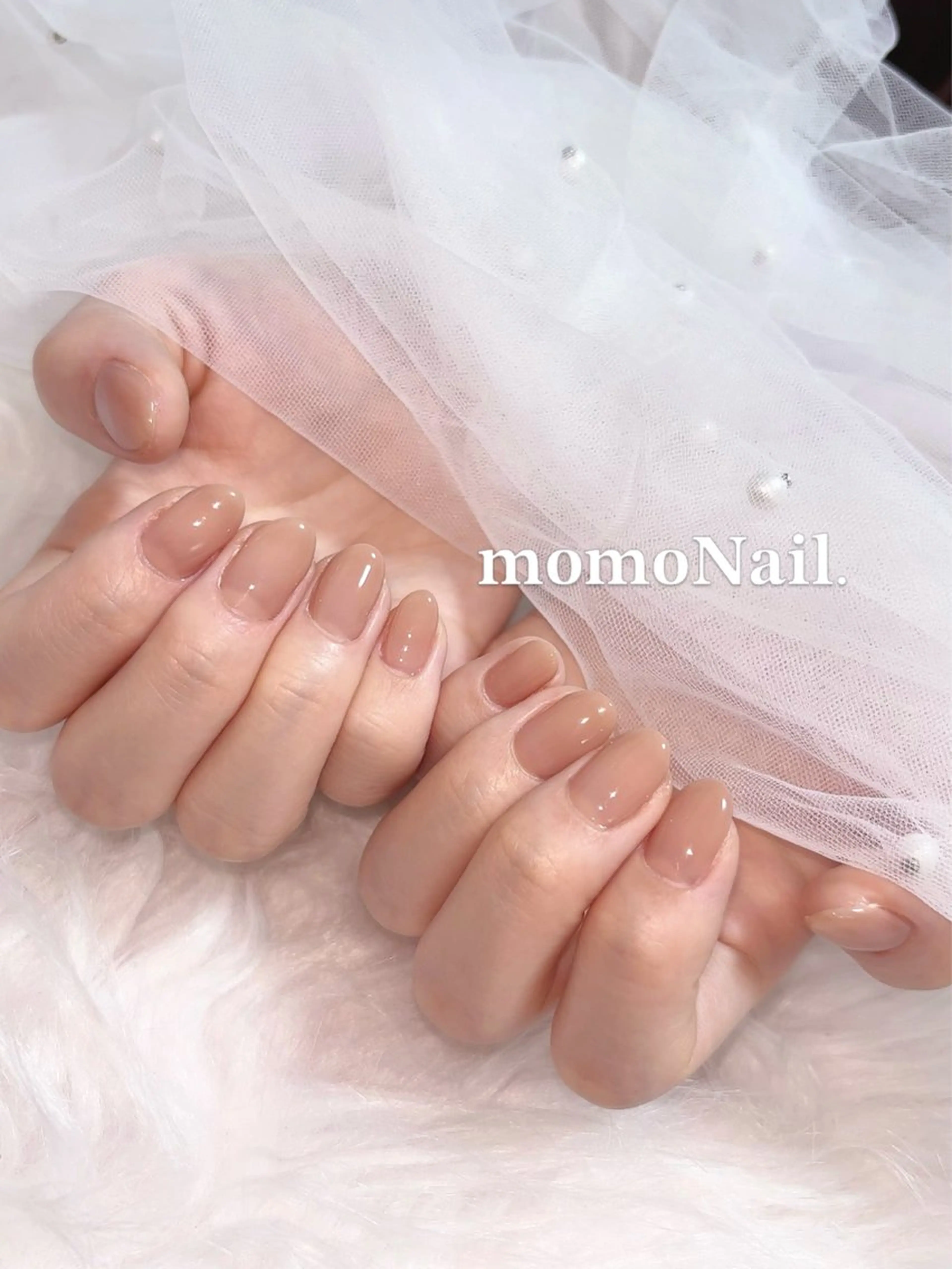 ネイル ワンカラーネイル ピンク ピンクベージュ ハンドネイル 三郷市戸ヶ崎🎀 momoNail店長のネイルデザイン