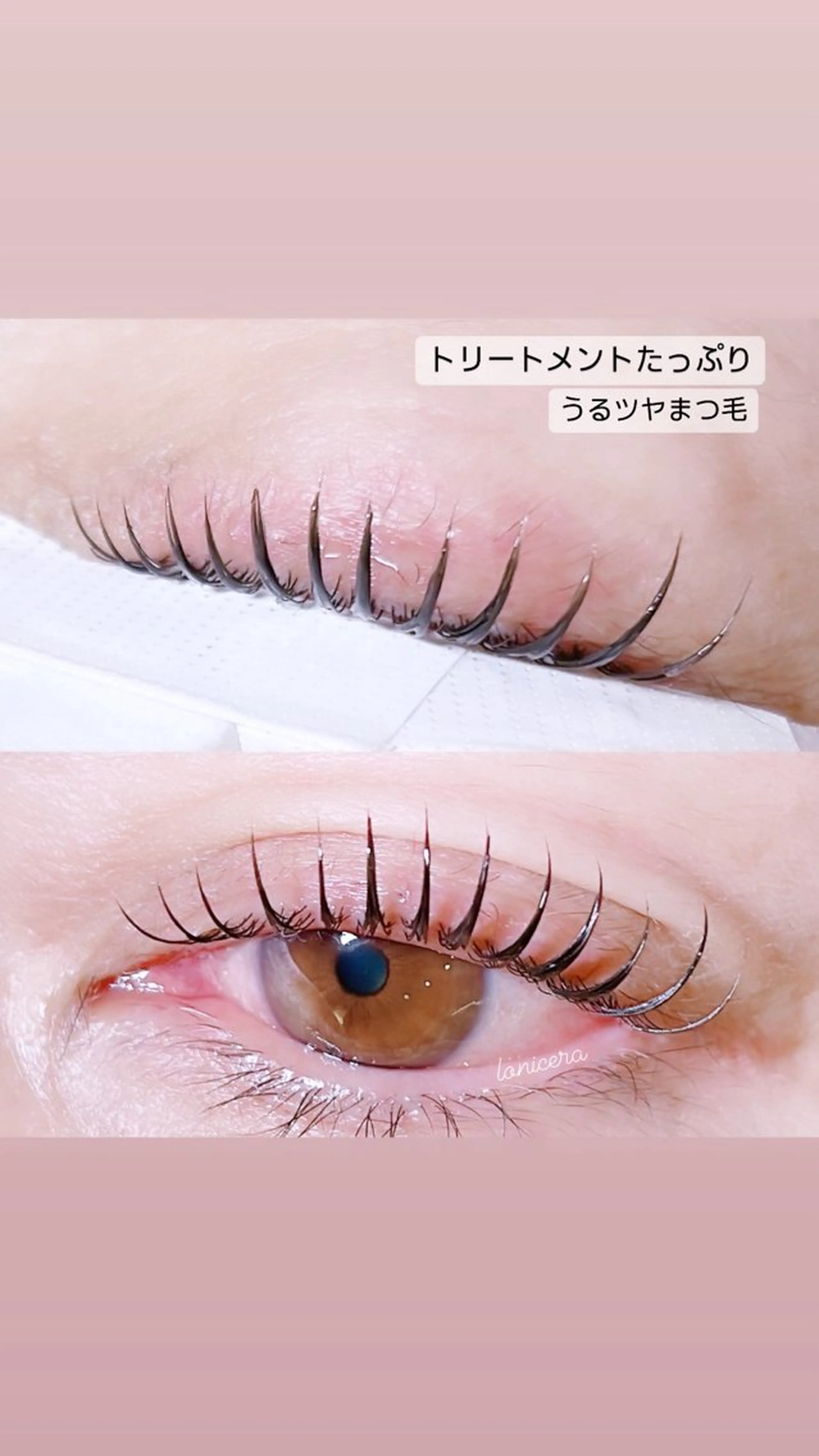 マツエク・マツパ 束感まつ毛 一重×まつ毛パーマ ロニセラ アイラッシュのマツエク・マツパデザイン