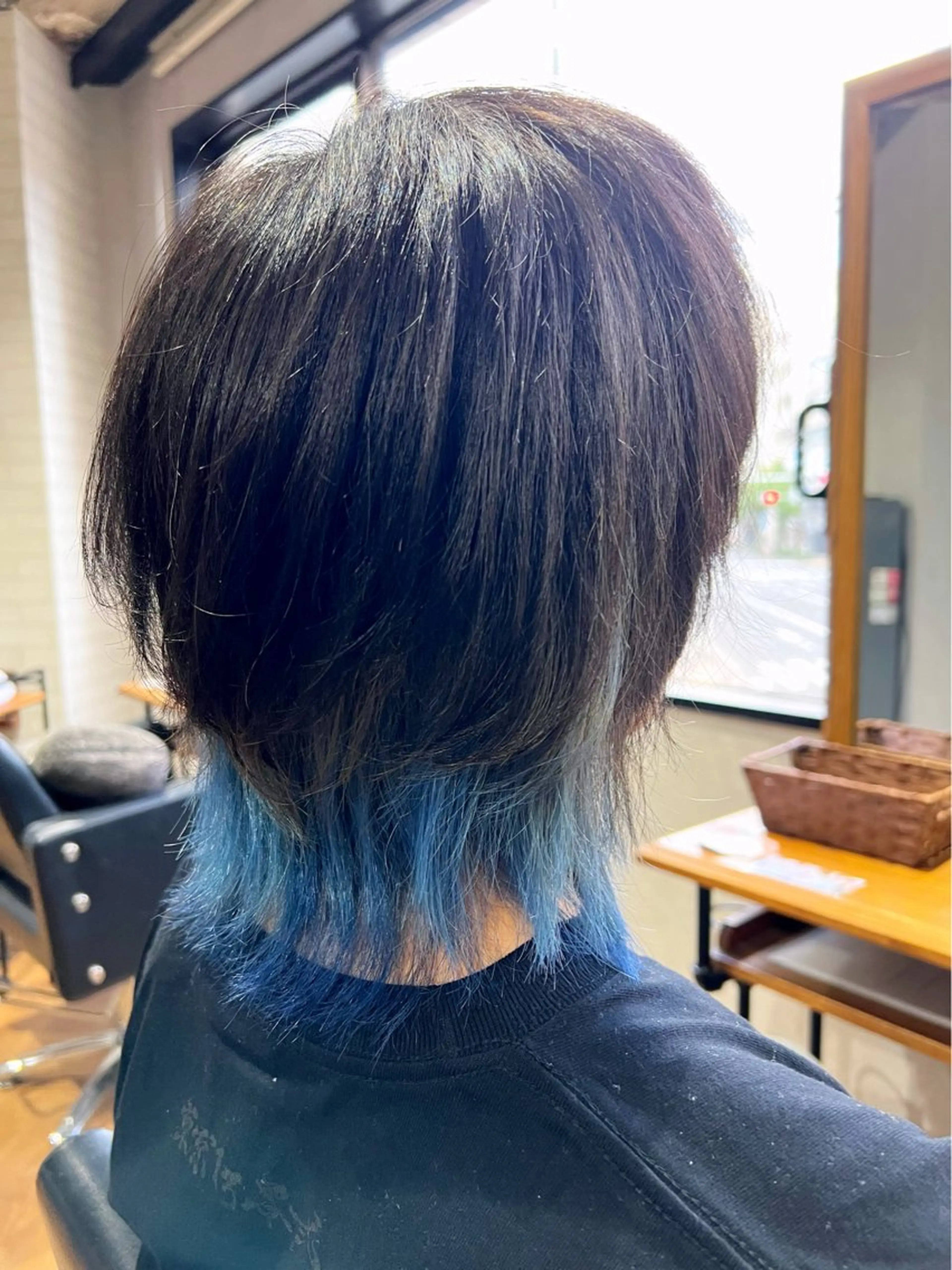 ミディアム カラー インナーカラー ウルフカット カット ヘアカラー ✨ハイトーン カラー福岡拓也✨のヘアスタイル