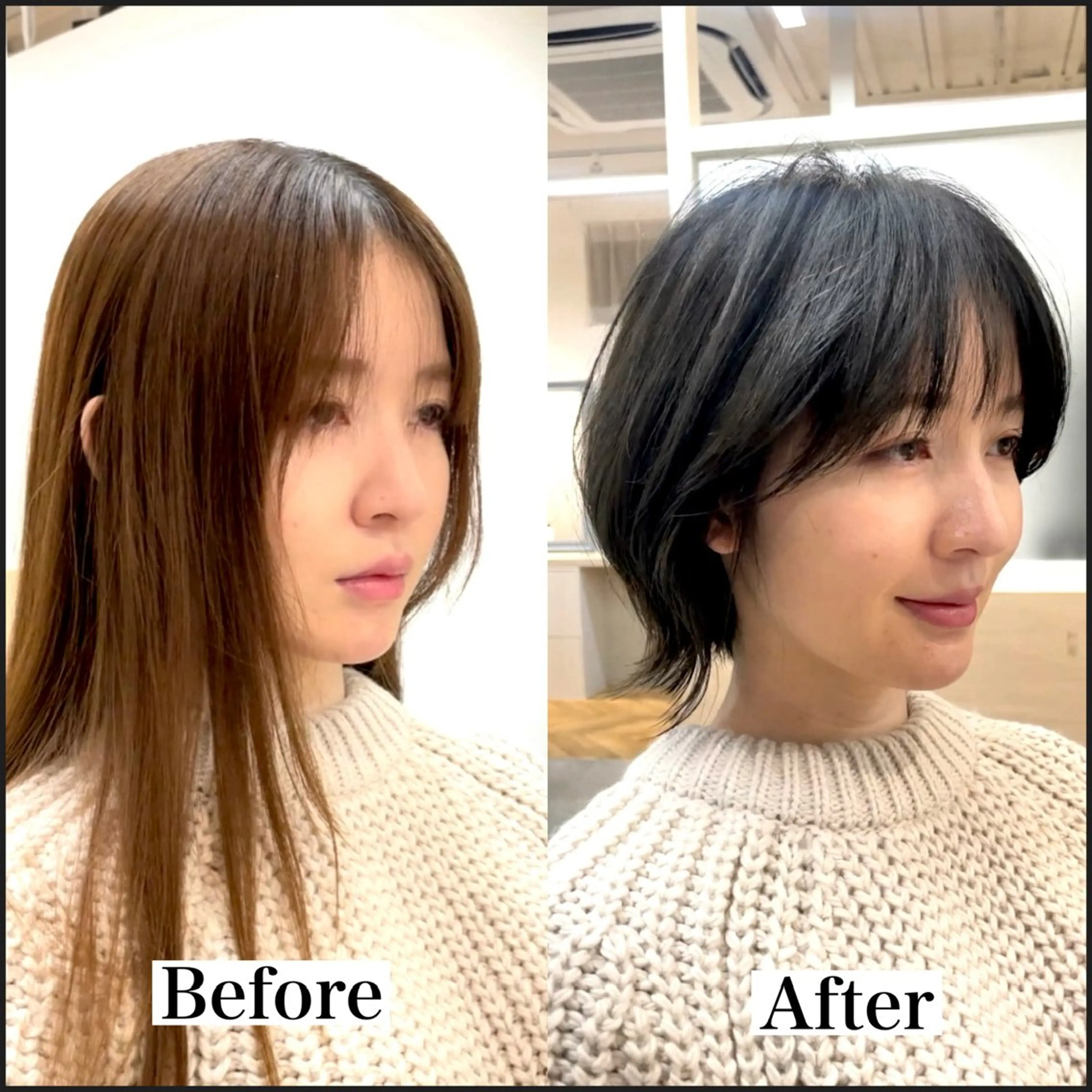 ショート カラー ボブ ウルフカット ウルフボブ 表参道【髪質改善】 宮嶋勇太のヘアスタイル