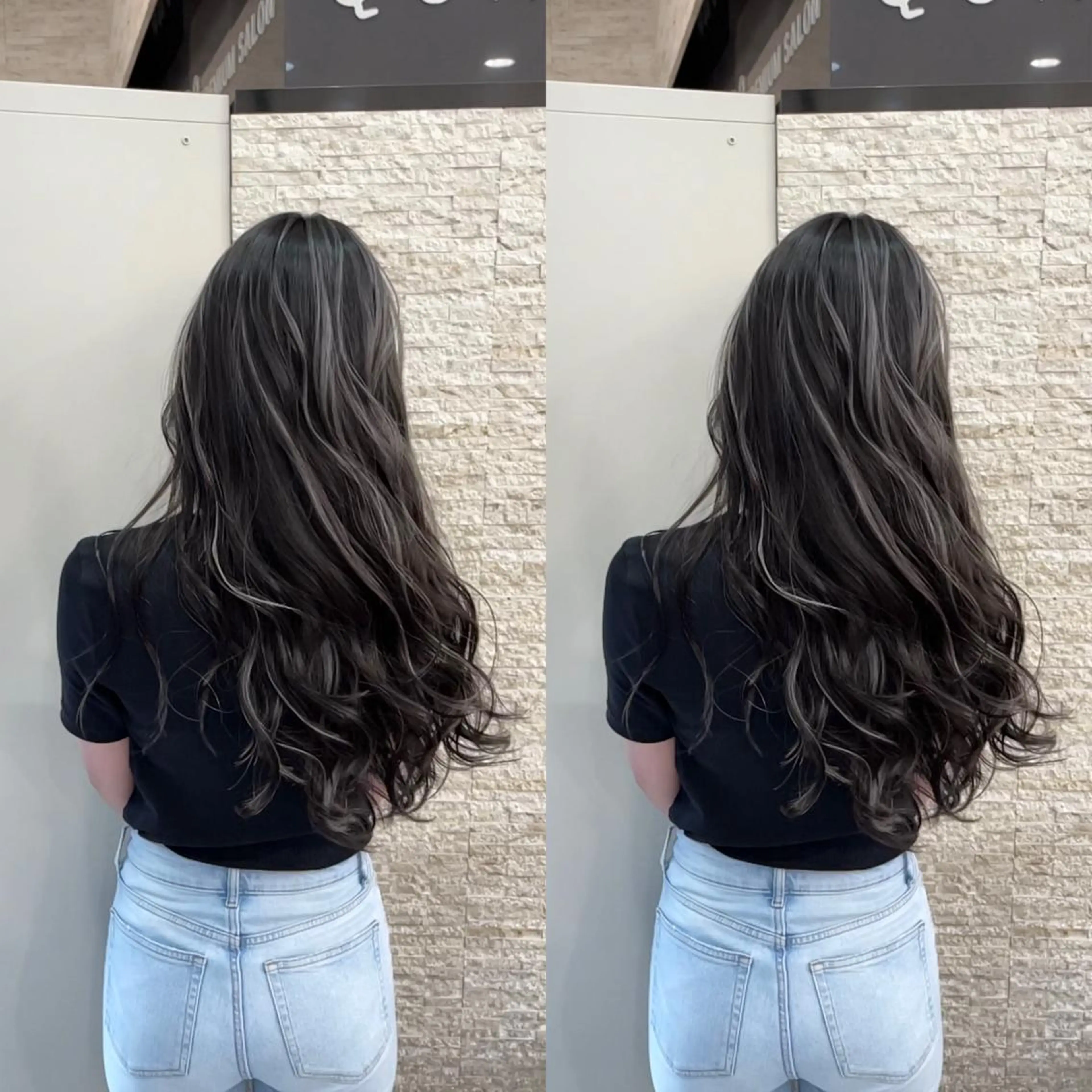 ロング ヘアカラー Y Uのヘアスタイル