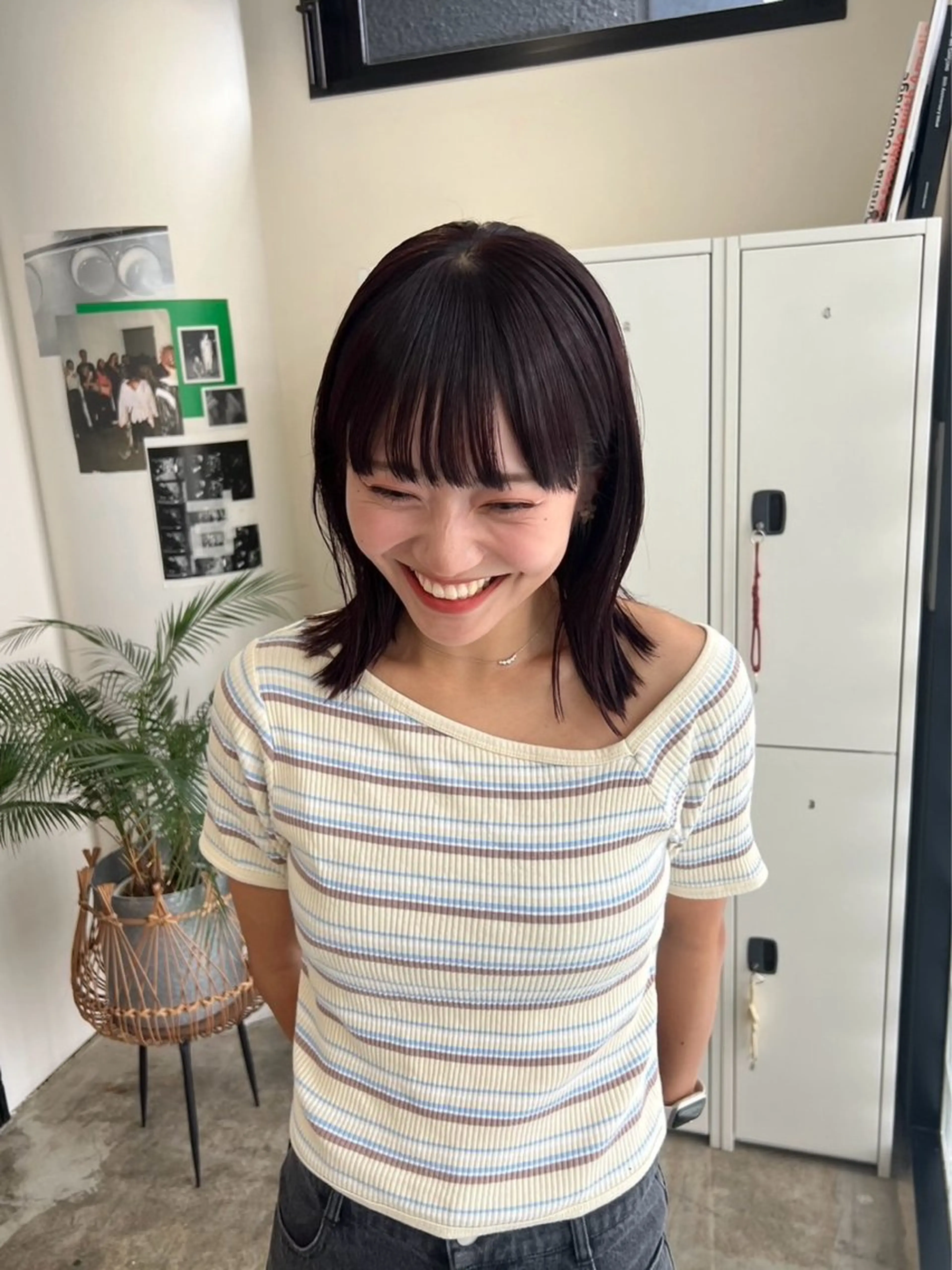 ミディアム カラー ブリーチ ブリーチなしカラー 🟡ひろの/ツヤ カラー/髪質改善🟡のヘアスタイル