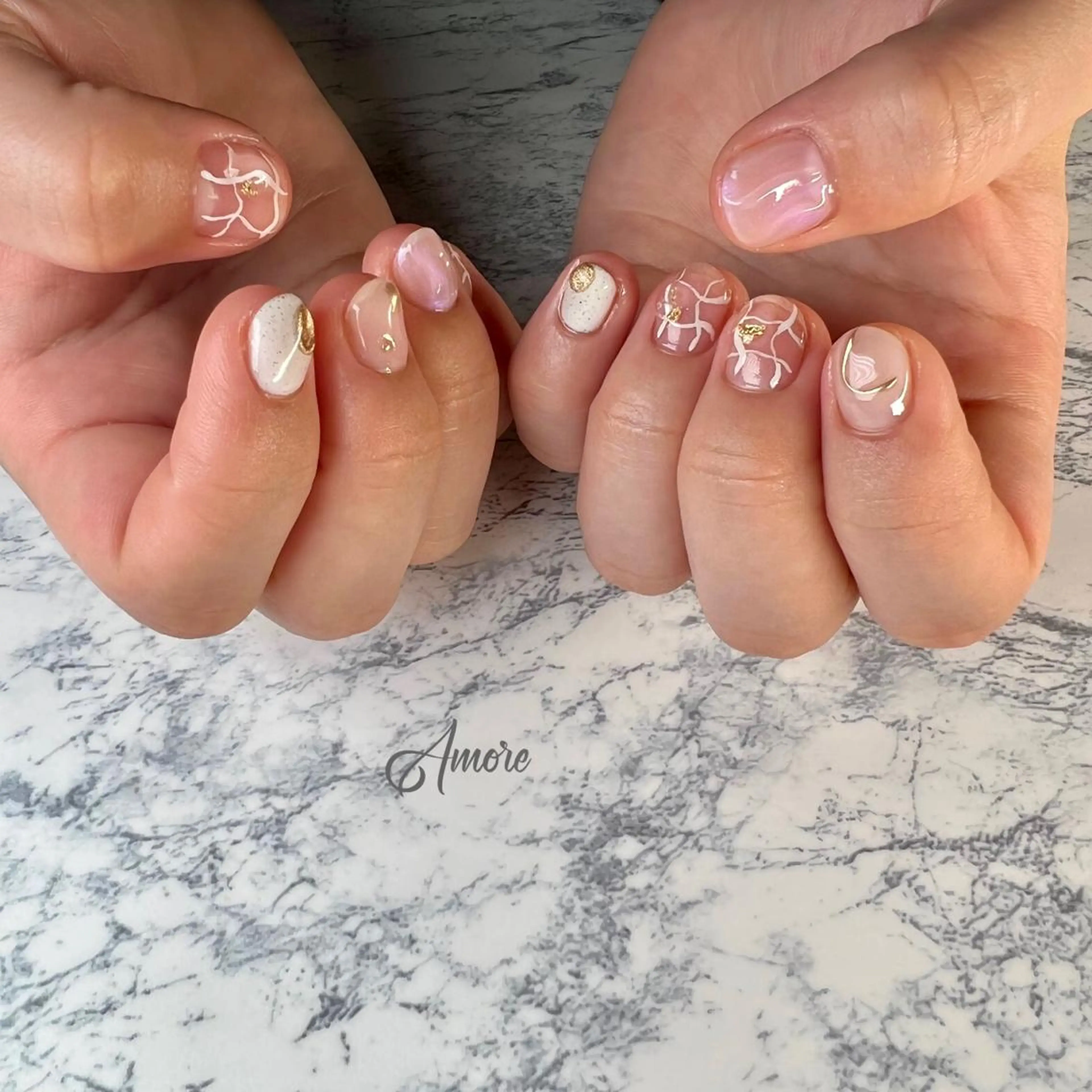 ネイル ジェルネイル 氷ネイル・うるうるネイル マグネットネイル ミラーネイル ニュアンスネイル You kyehwaのネイルデザイン