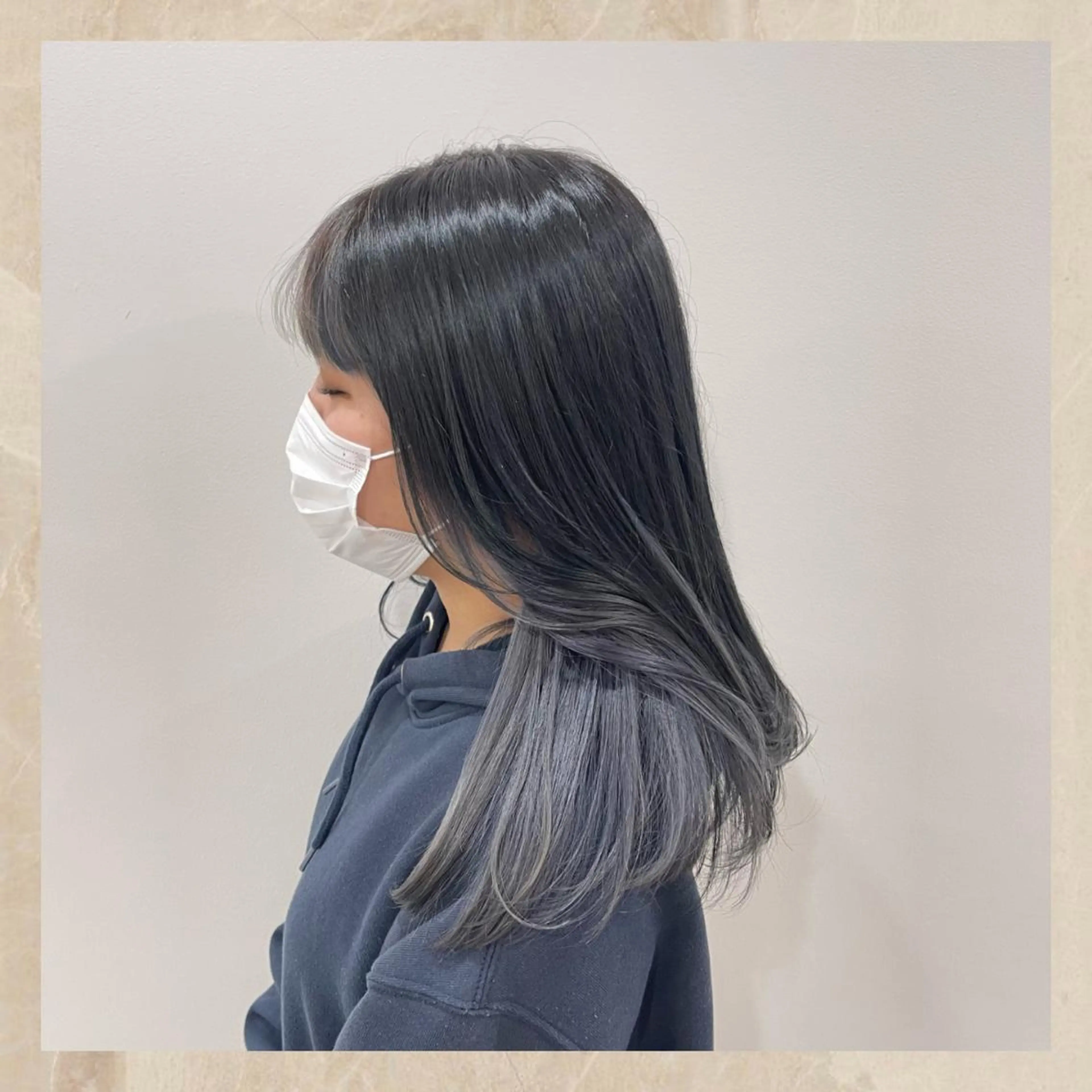 ロング パープルカラー ワンホンヘア ケラチン/Kaitoのヘアスタイル