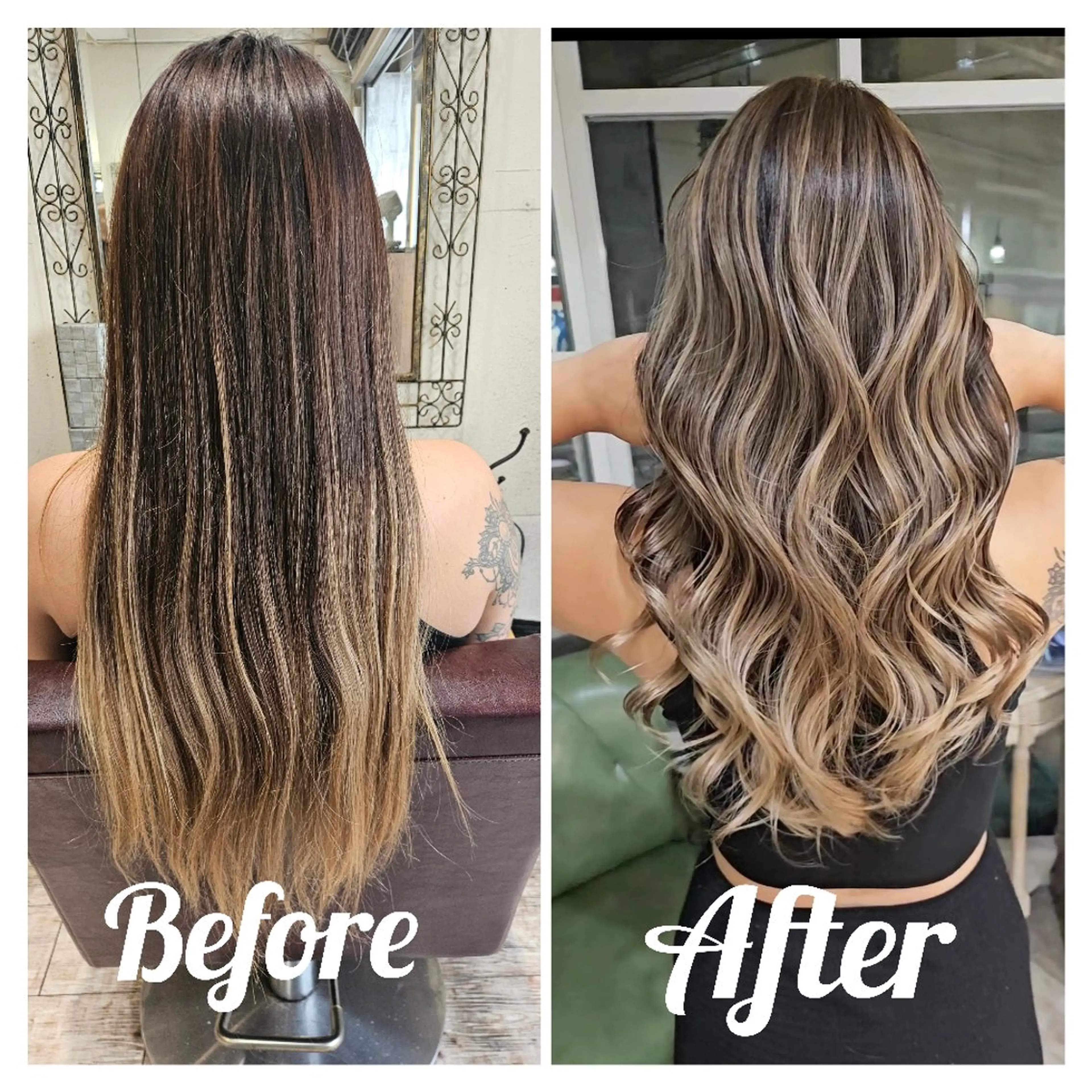 ロング ハイライト レイヤーカット ヘアカラー cherie所属・バレイヤージュ/ ハイライト/大内格のヘアスタイル