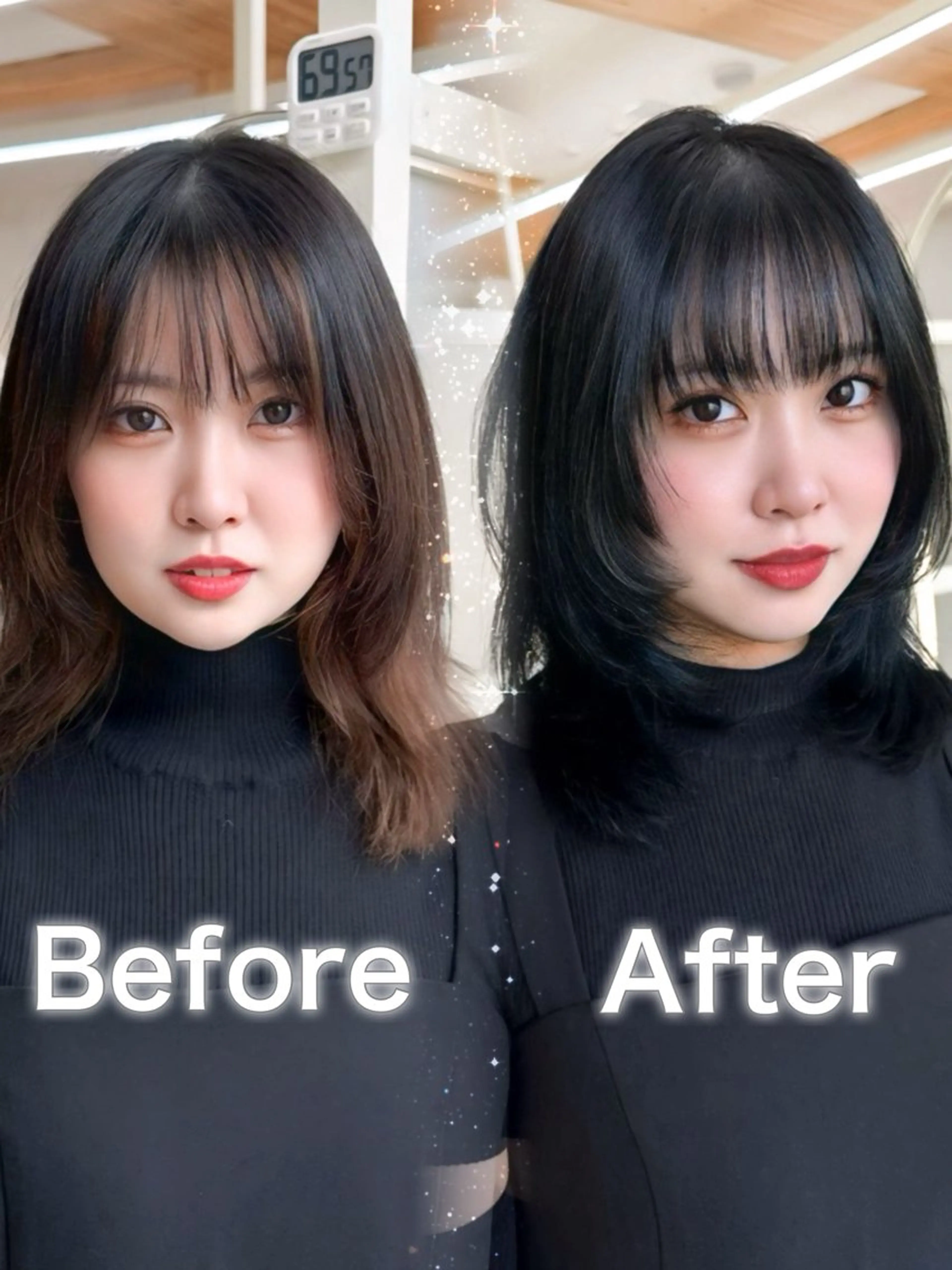 ミディアム 韓国風ヘア レイヤーカット カット ヘアカラー トリートメント 顔周り特化/韓国ヘア /レイヤー/吉野幸大のヘアスタイル