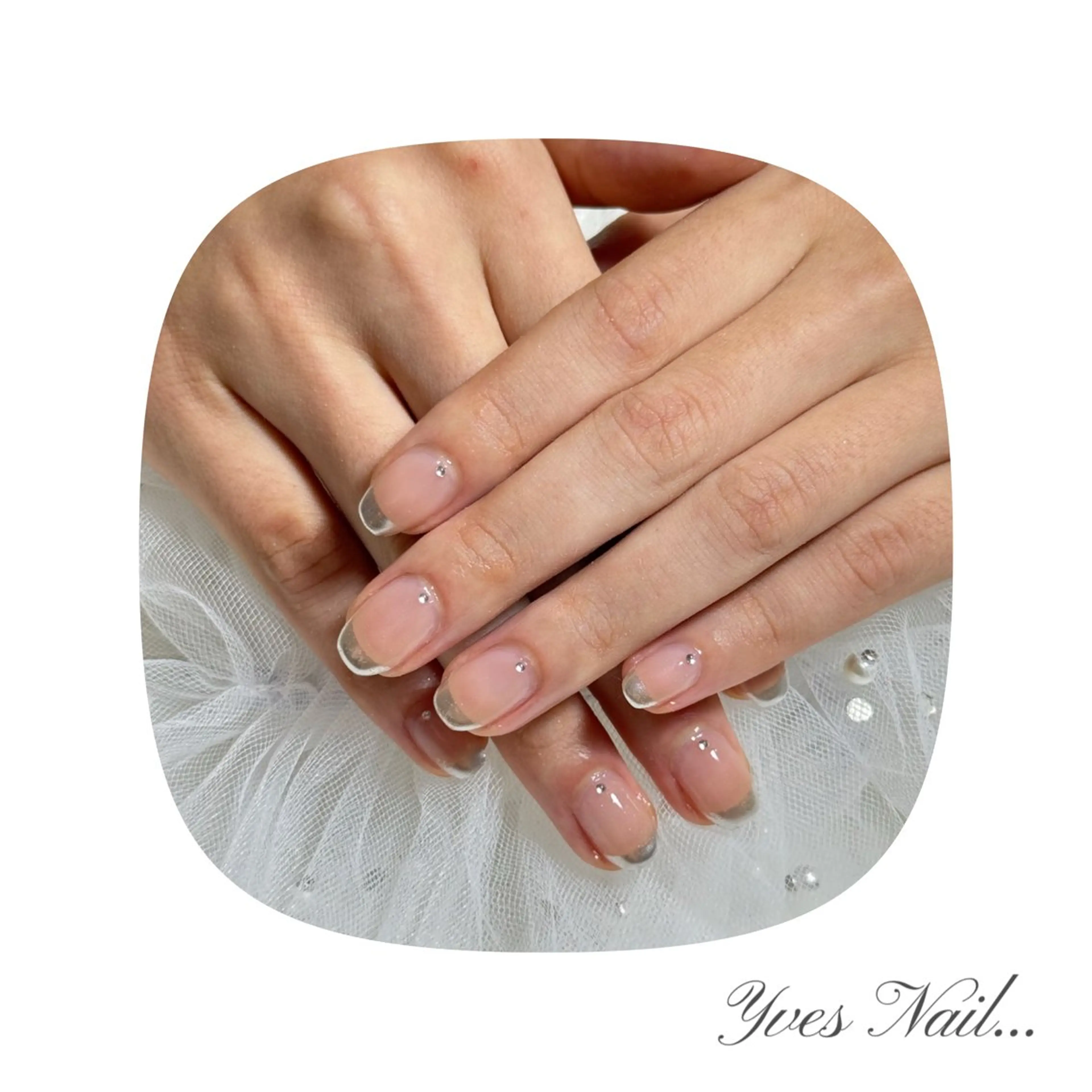 ネイル フレンチネイル ミラーネイル ハンドネイル kanno yのネイルデザイン