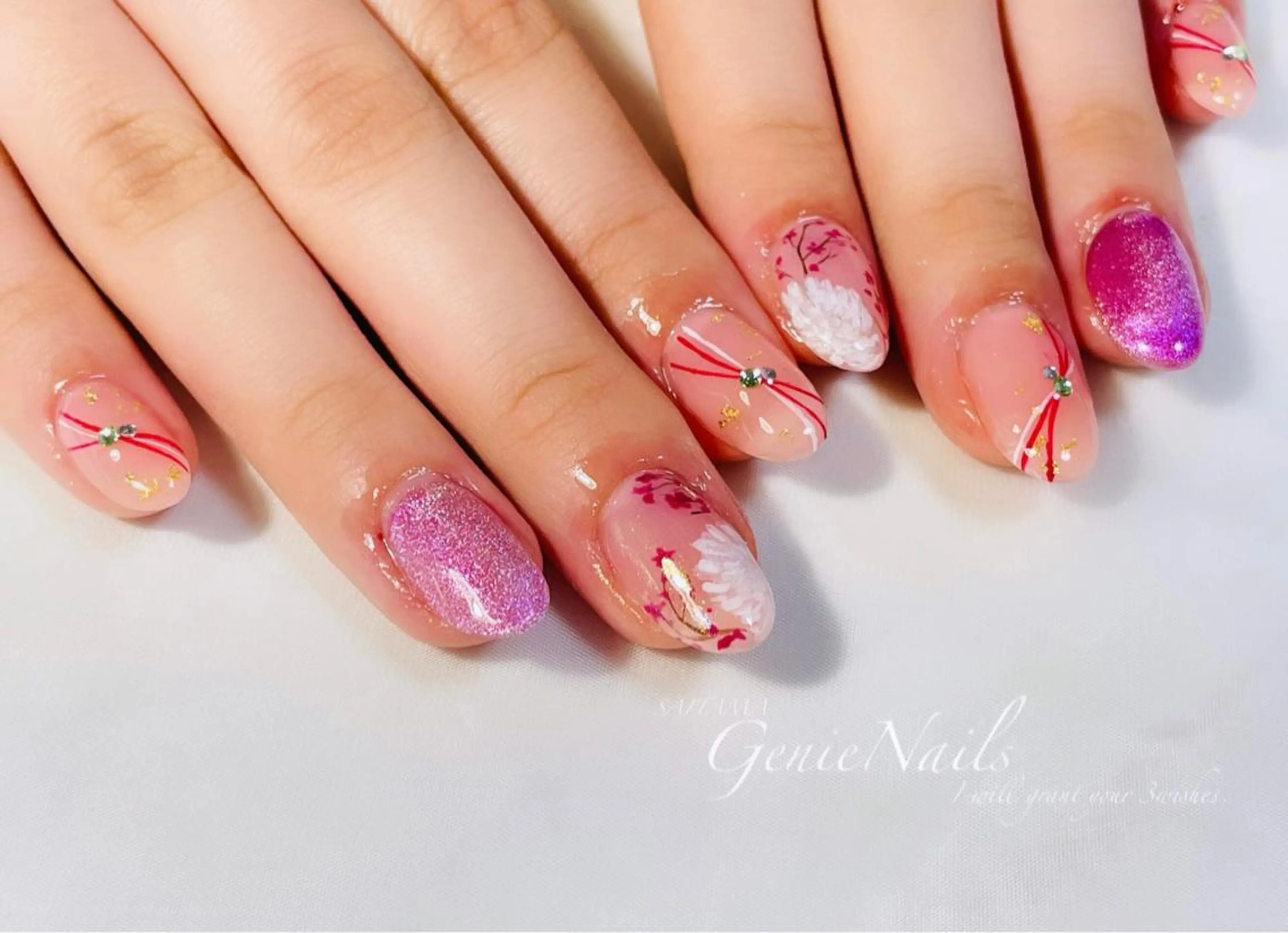 メンズ ネイル アートネイル フットネイル メンズネイル シンプルネイル 冬ネイル Genie Nailsのネイルデザイン