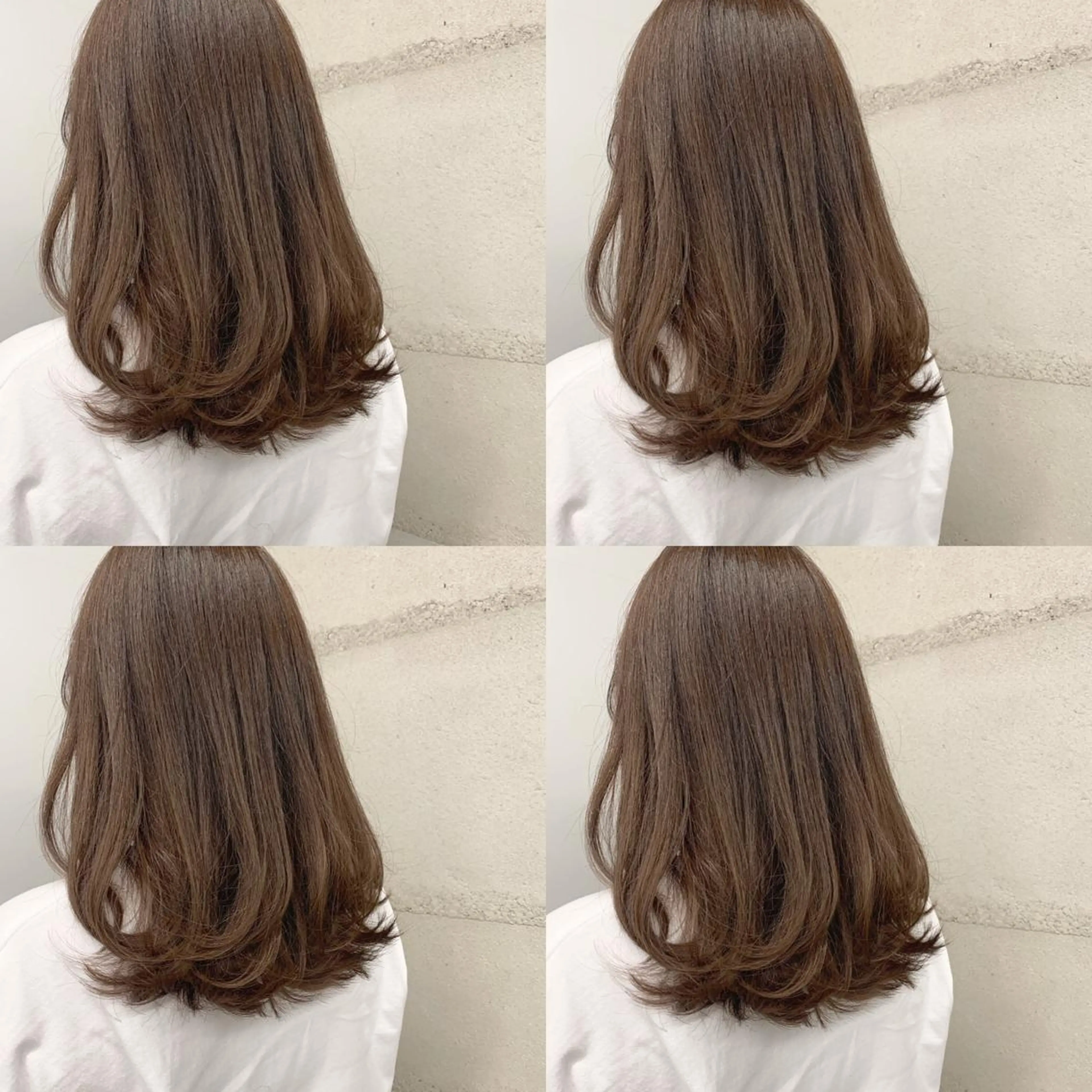 ミディアム カラー 透明感/オリーブ/ グレージュ/YUKAのヘアスタイル