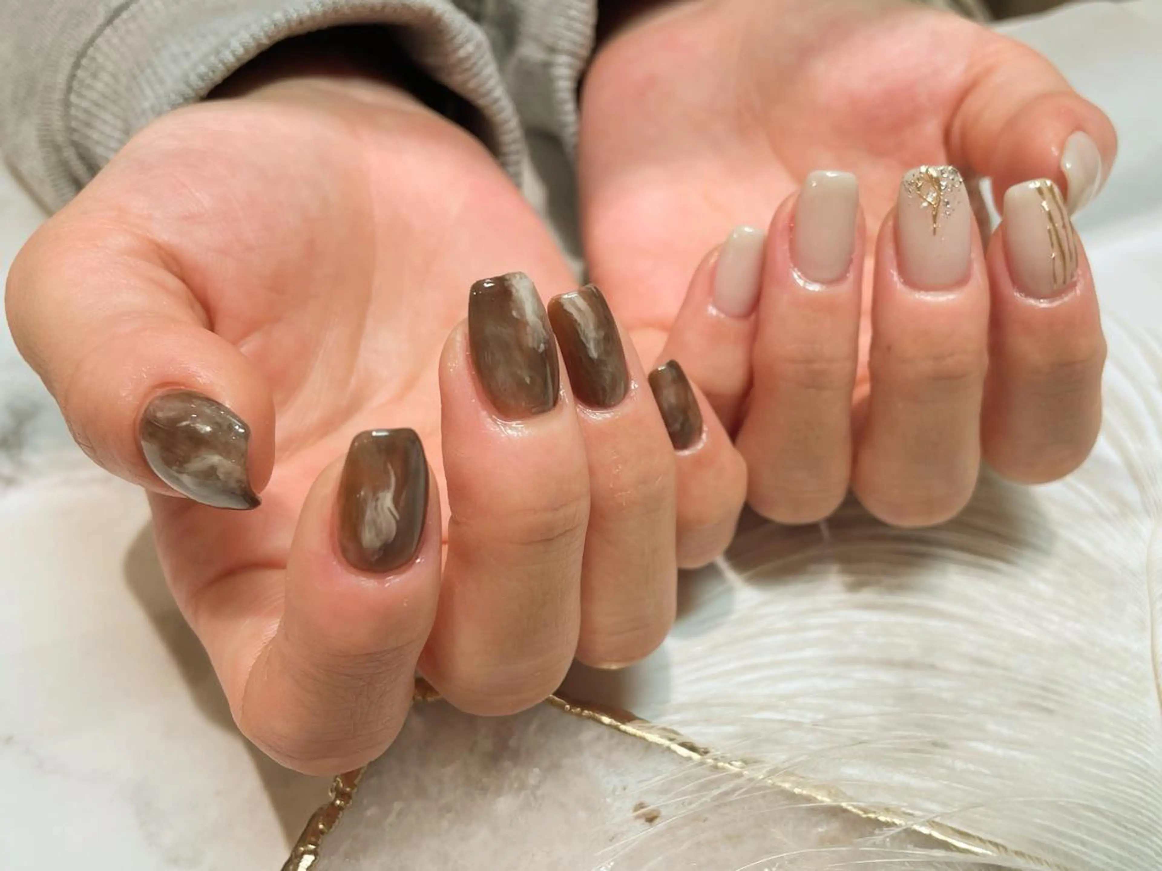 ネイル ミラーネイル ハンドネイル Aing nail所属・Aing nail 澤瀬のネイルデザイン