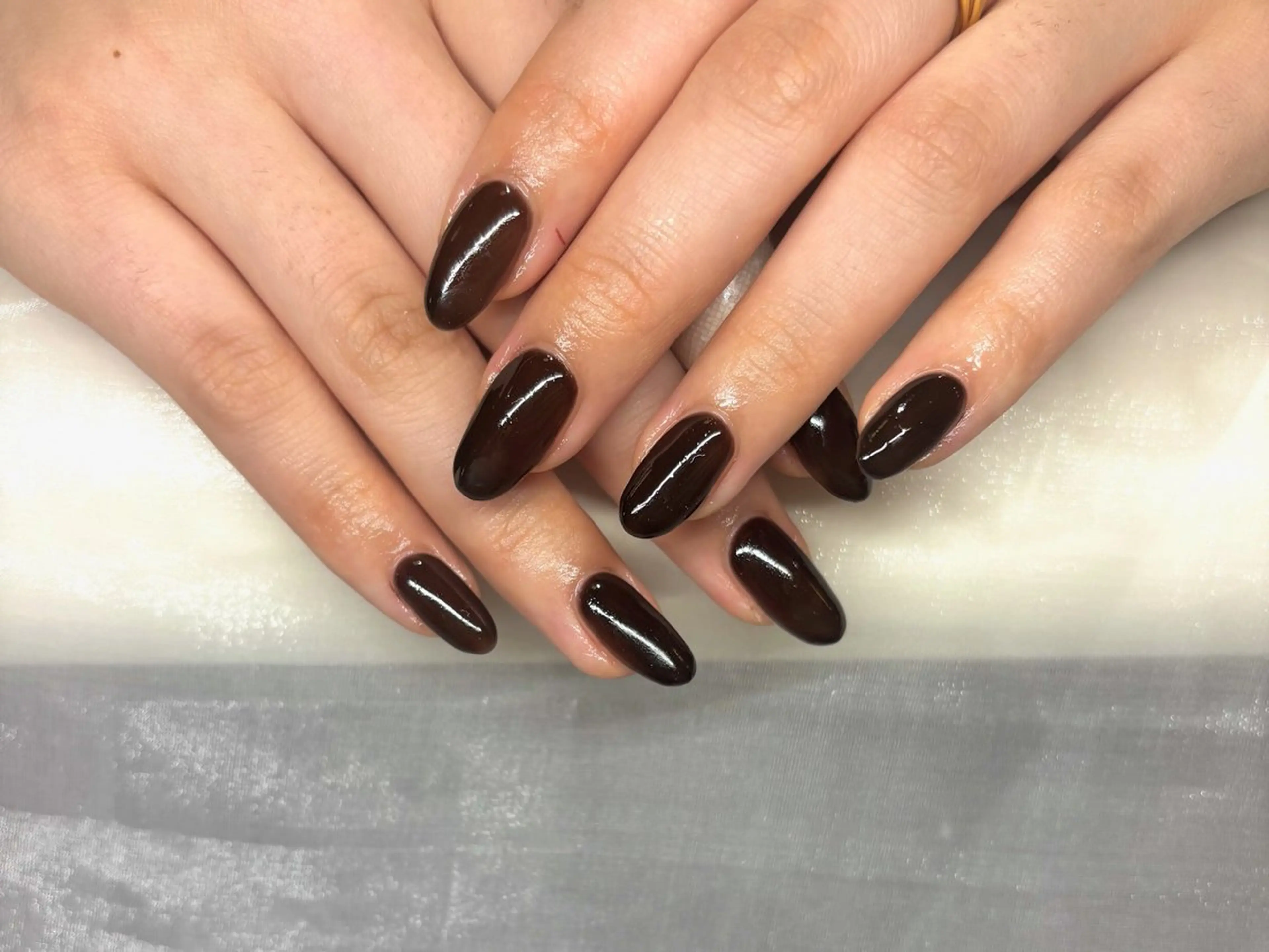 ネイル ボルドー ワンカラーネイル 冬ネイル kokomi 🧸のネイルデザイン