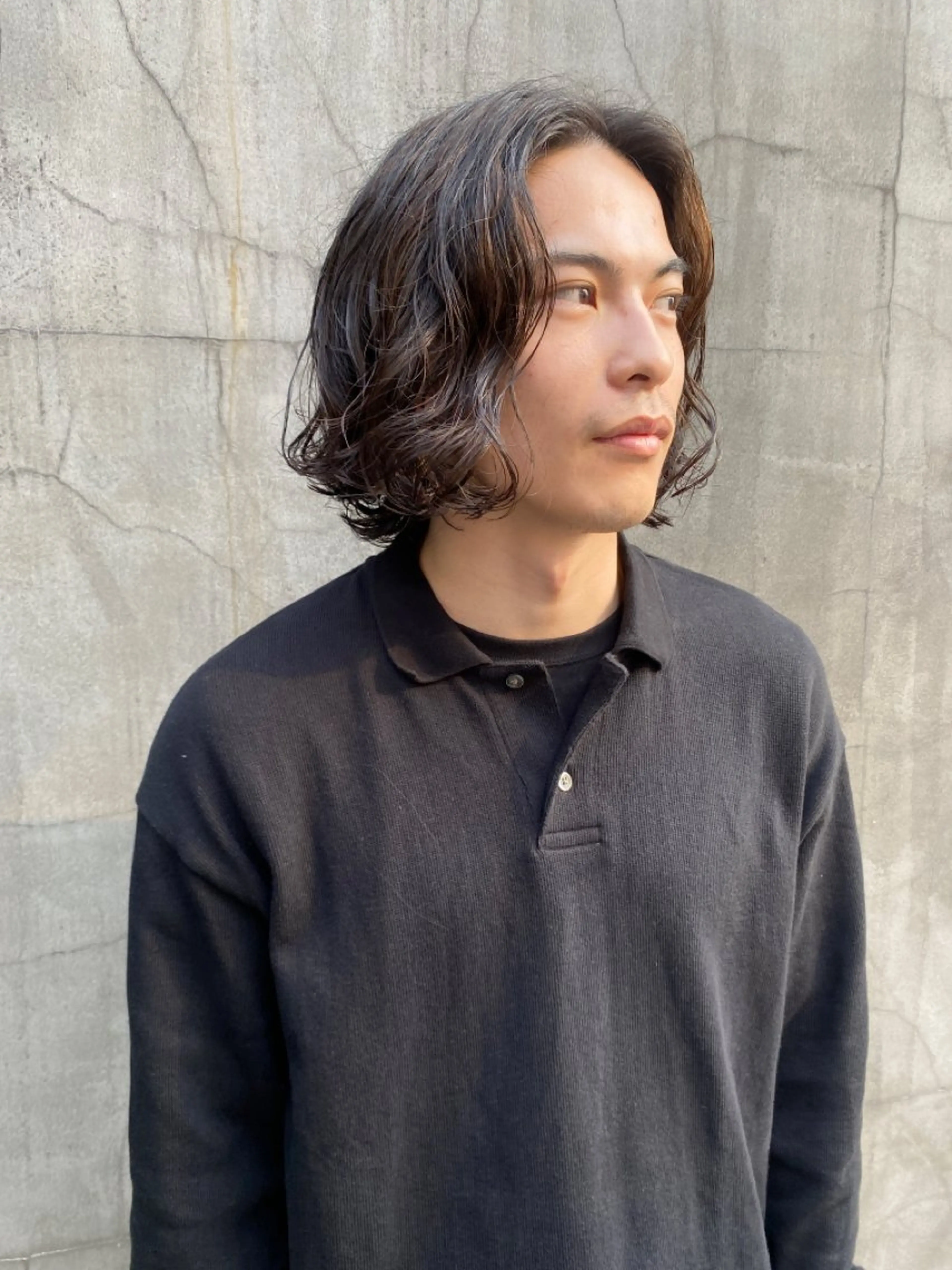 ミディアム パーマ メンズ カット パーマ トリートメント ◽️モードヘア◽️ SHOUTOのヘアスタイル