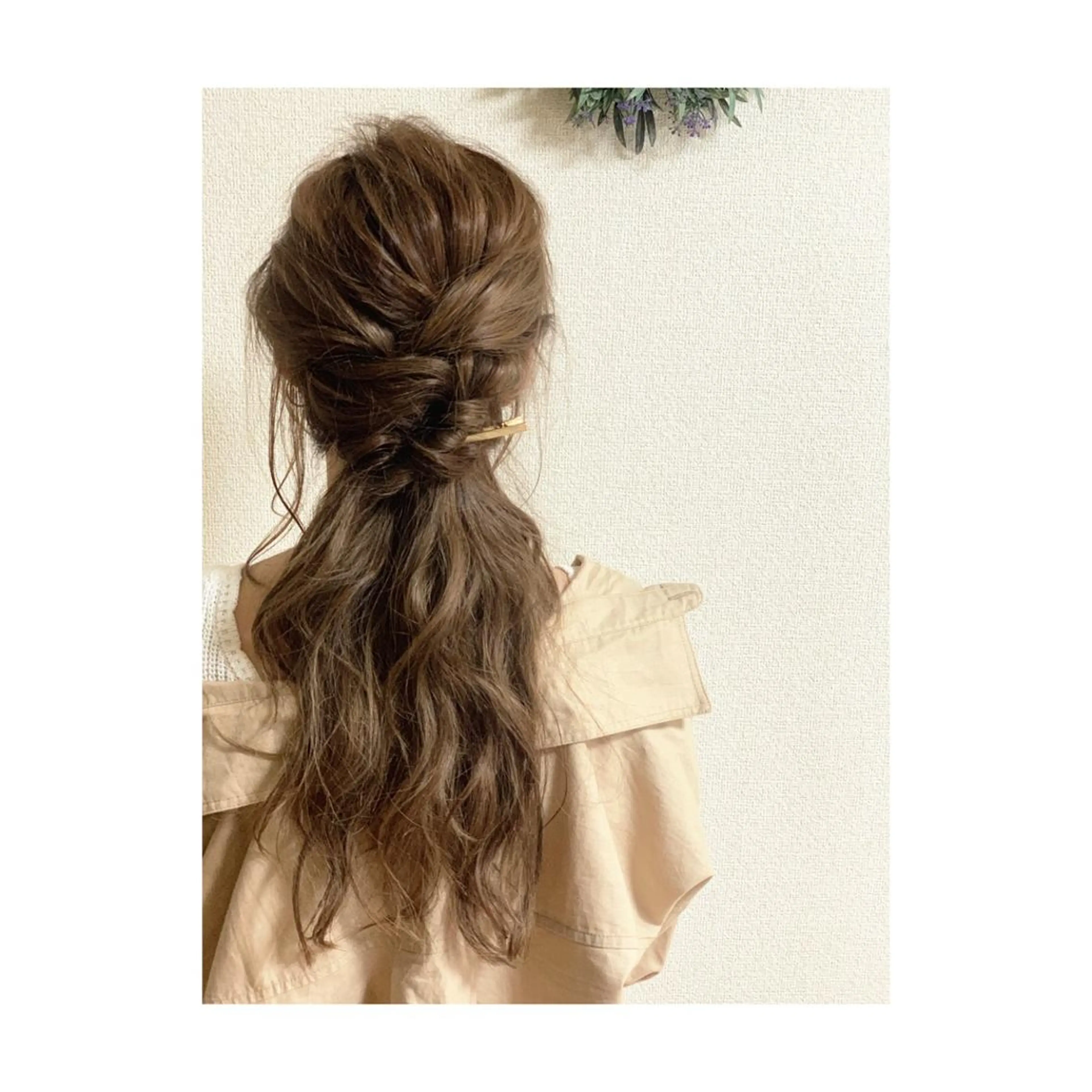 ロング ヘアアレンジ ハーフアップ 前田 健太のヘアスタイル