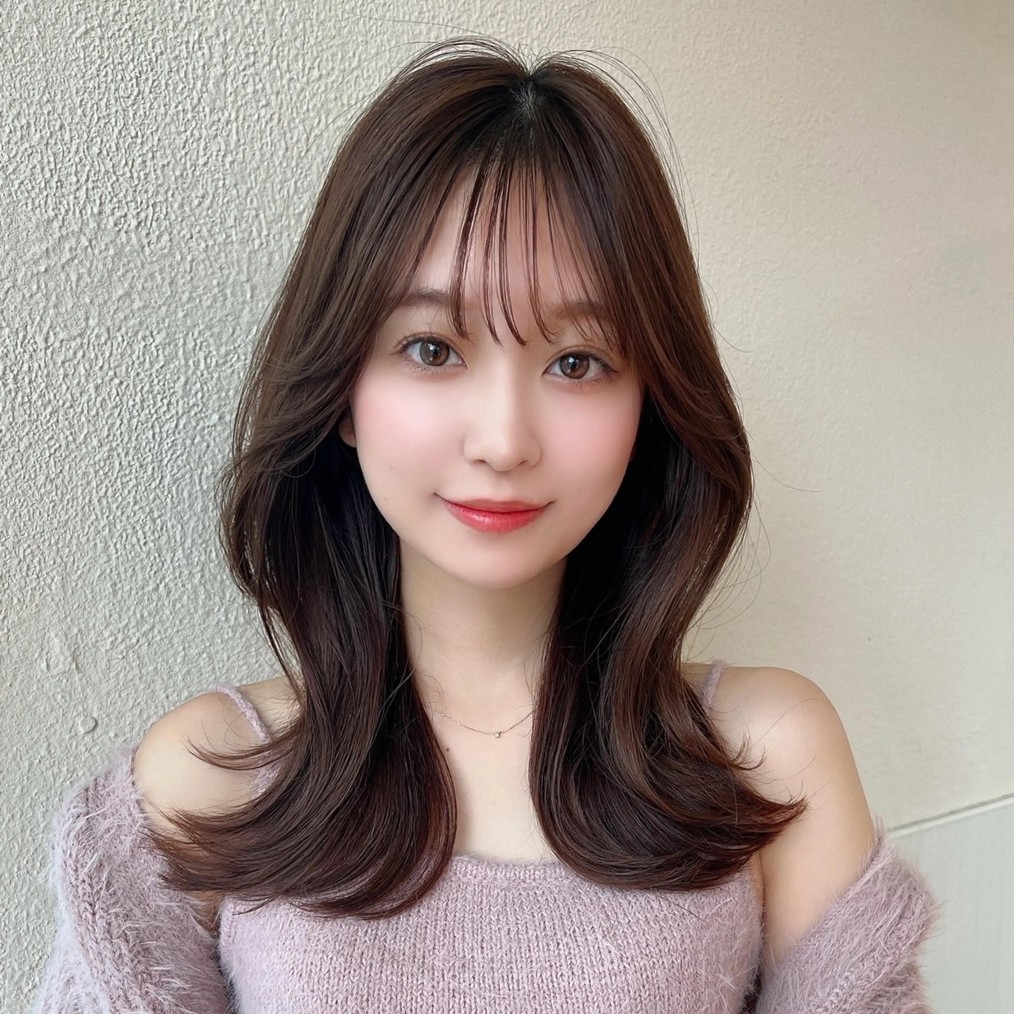 ミディアム カラー ヘアカラー トリートメント RIHO/愛されモテ /透明感カラーのヘアスタイル