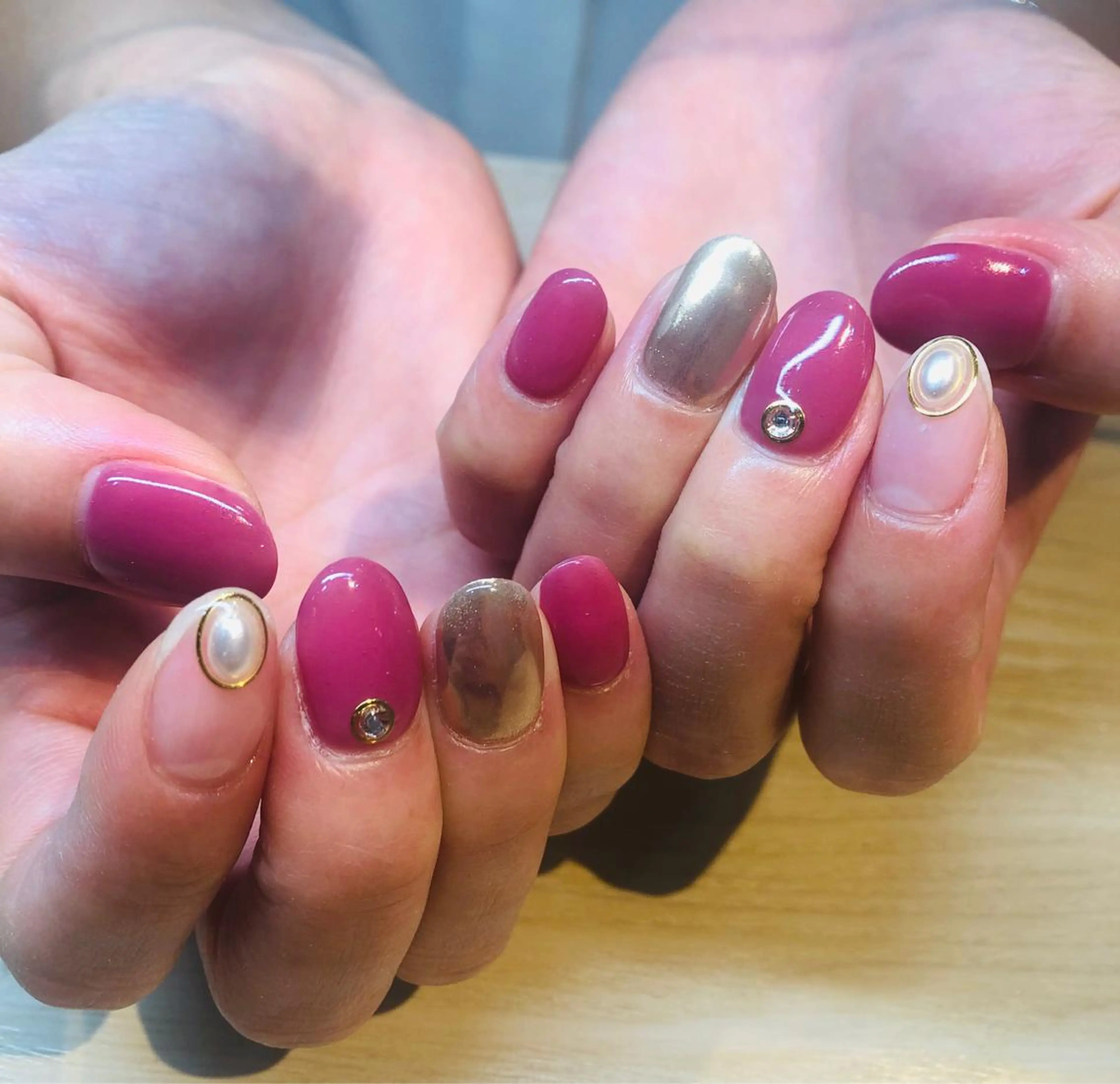 ネイル 持ち込み いちじゅう あおいのネイルデザイン