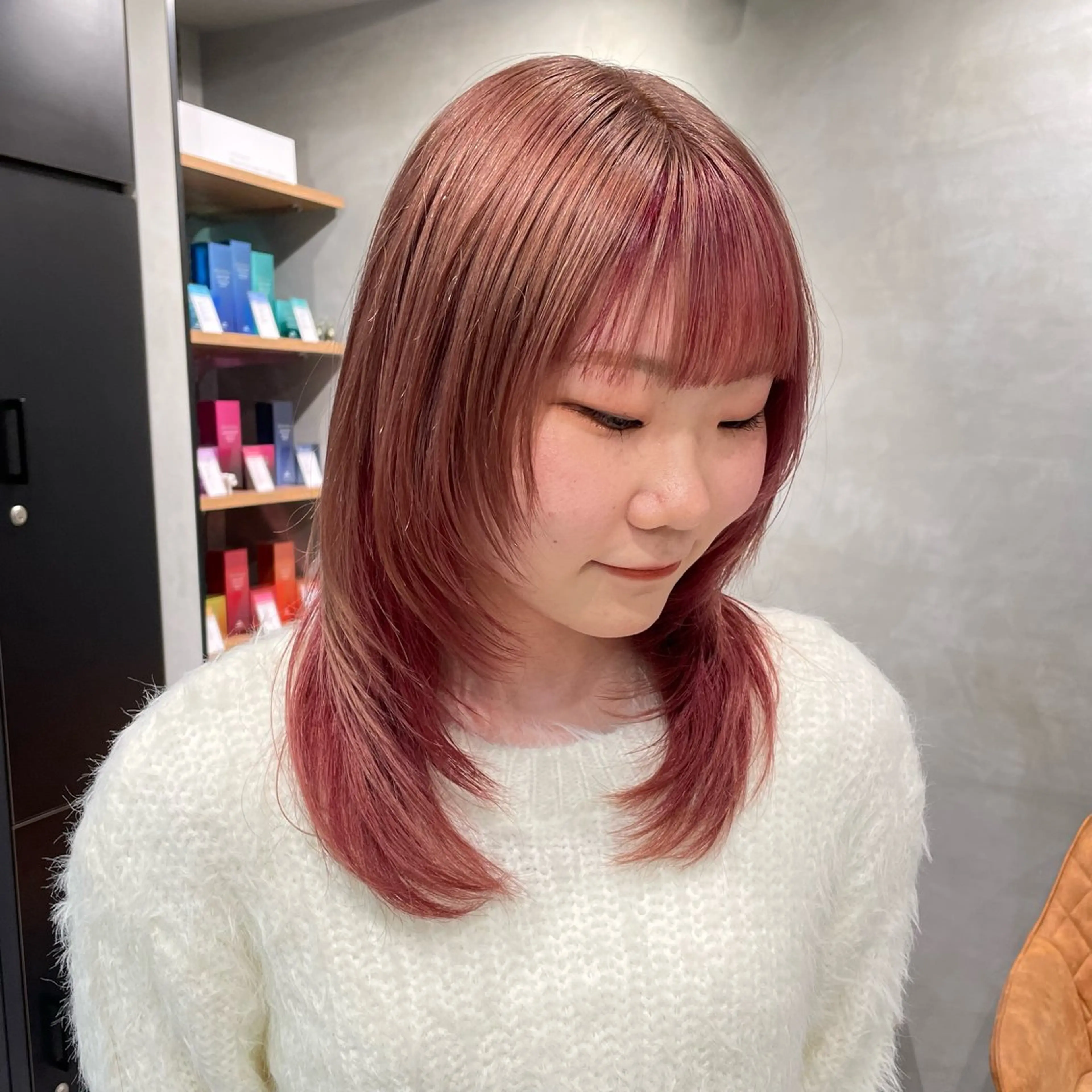 セミロング カラー カット ヘアカラー ヘッドスパ ヘアセット 暖色レイヤー 🥀REIRIのヘアスタイル