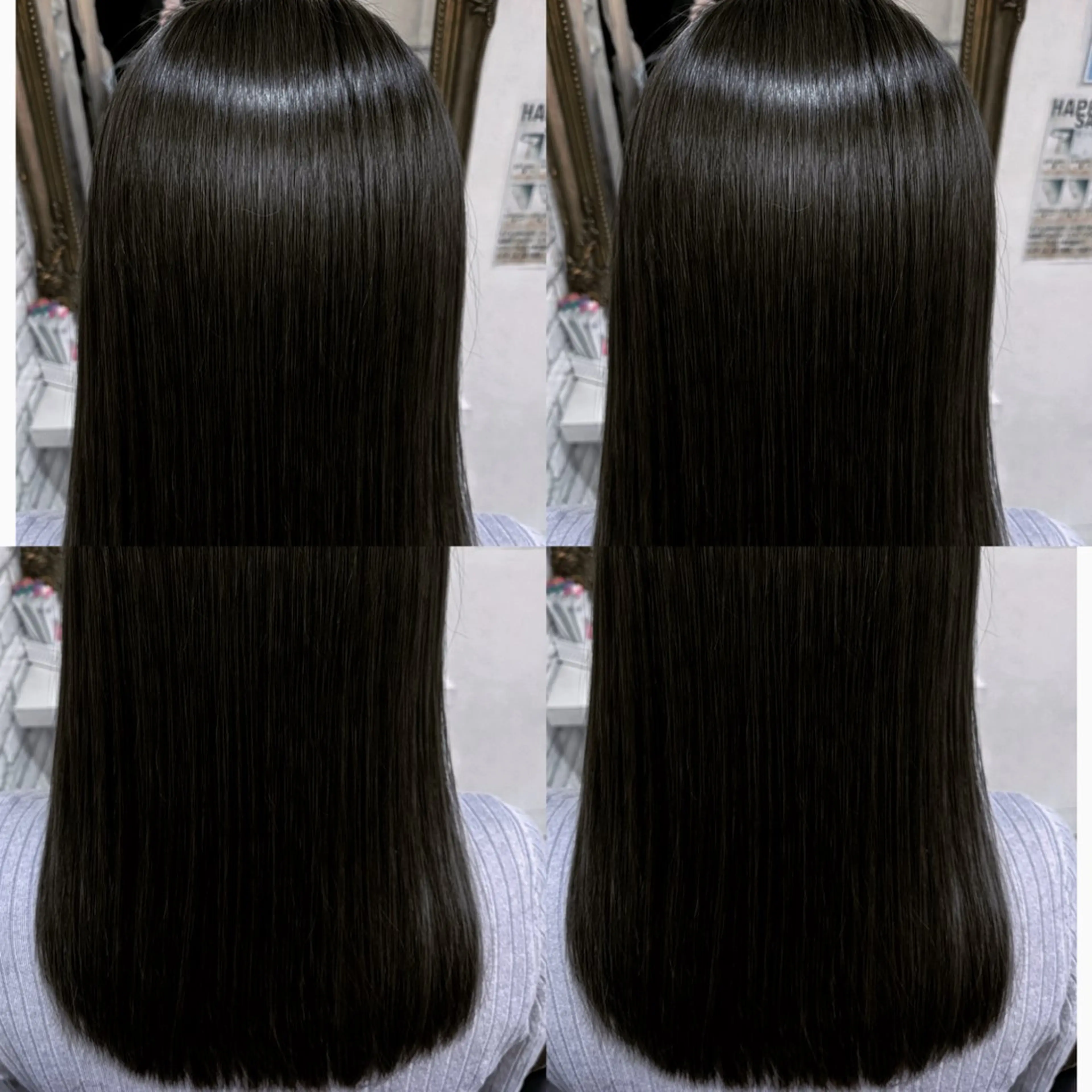 暗染め✝️黒染め🖤就活やバイト用に✨落とせる黒染め✨2stepTR&超音波アイロン付き💫髪質改善の写真