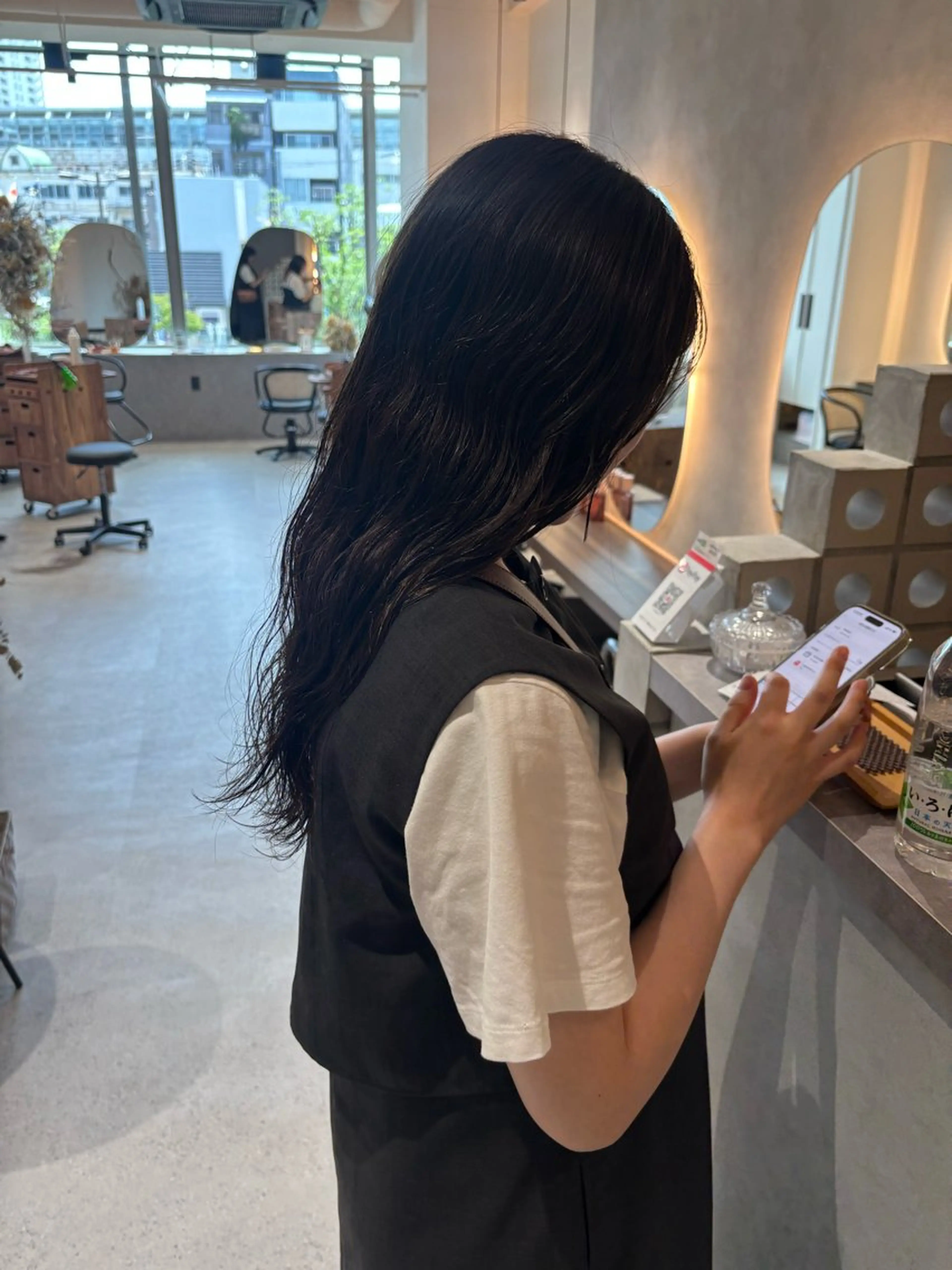 セミロング パーマ セミロングパーマ デジタルパーマ カット パーマ 大久保 愛のヘアスタイル