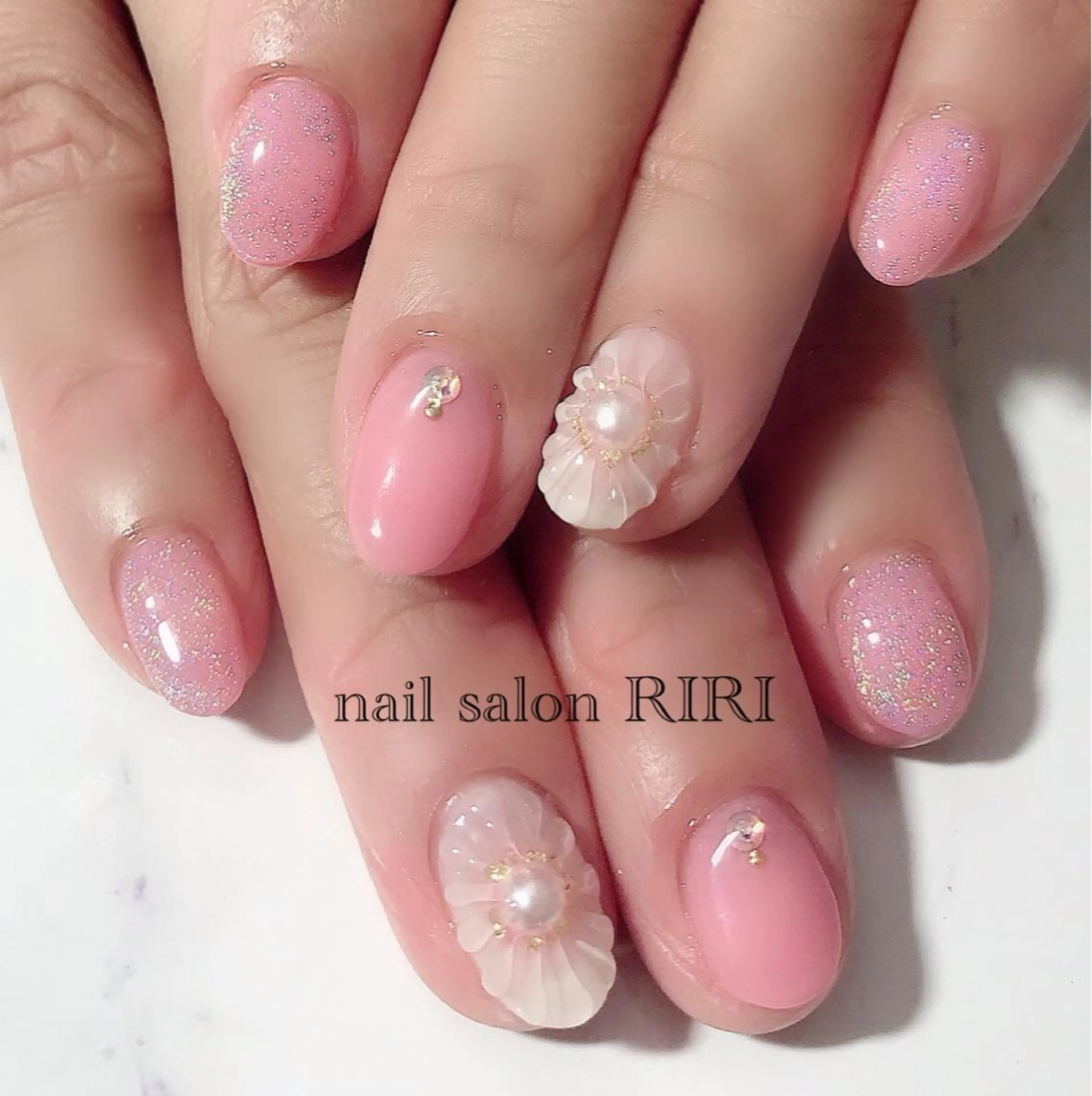 ネイル フラワーネイル マグネットネイル ぷっくりネイル private  nail  salon RIRI所属・RIRI リリのネイルデザイン
