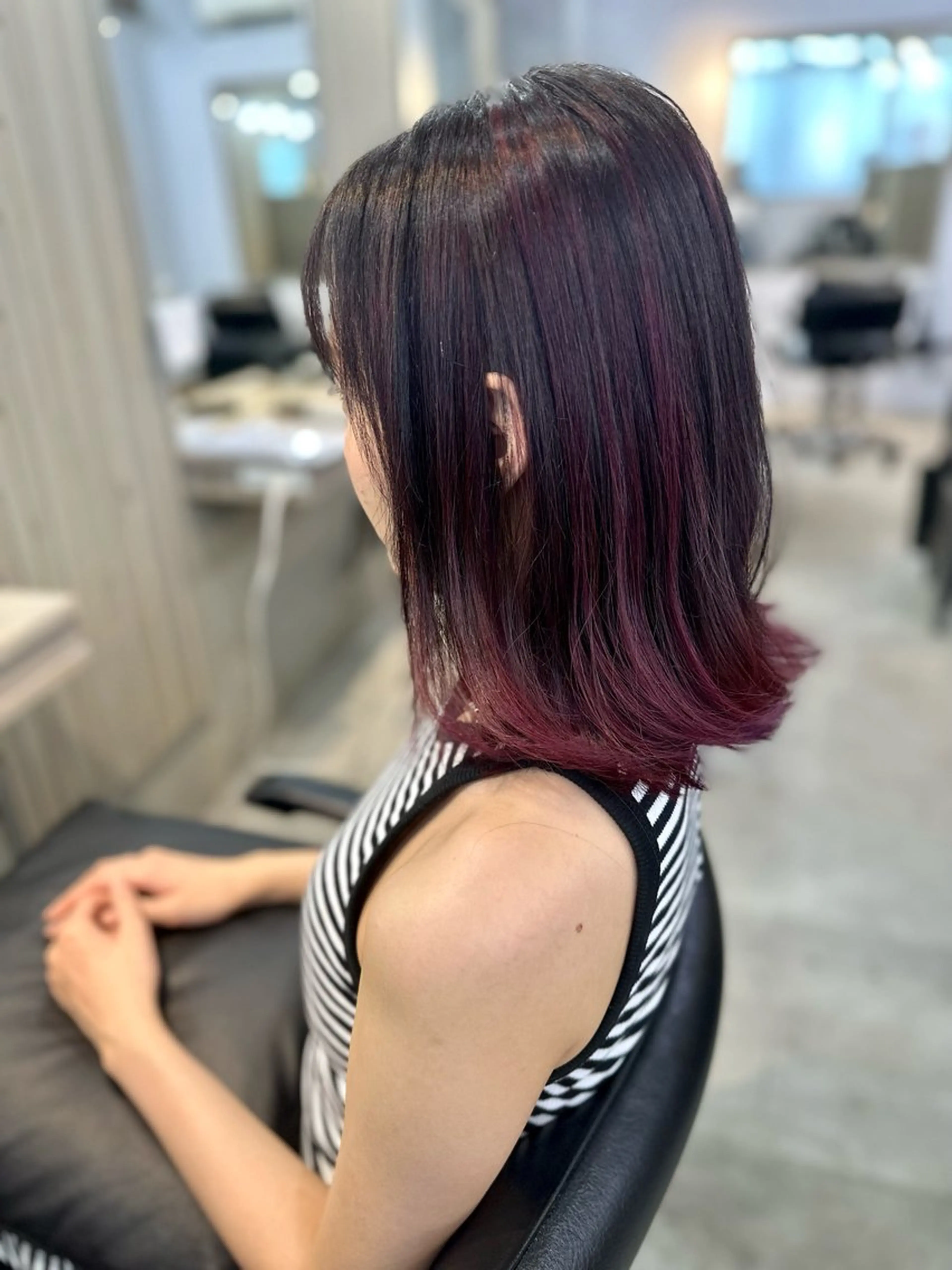 ミディアム カット ヘアカラー トリートメント 中嶋 【ナカジマ】のヘアスタイル