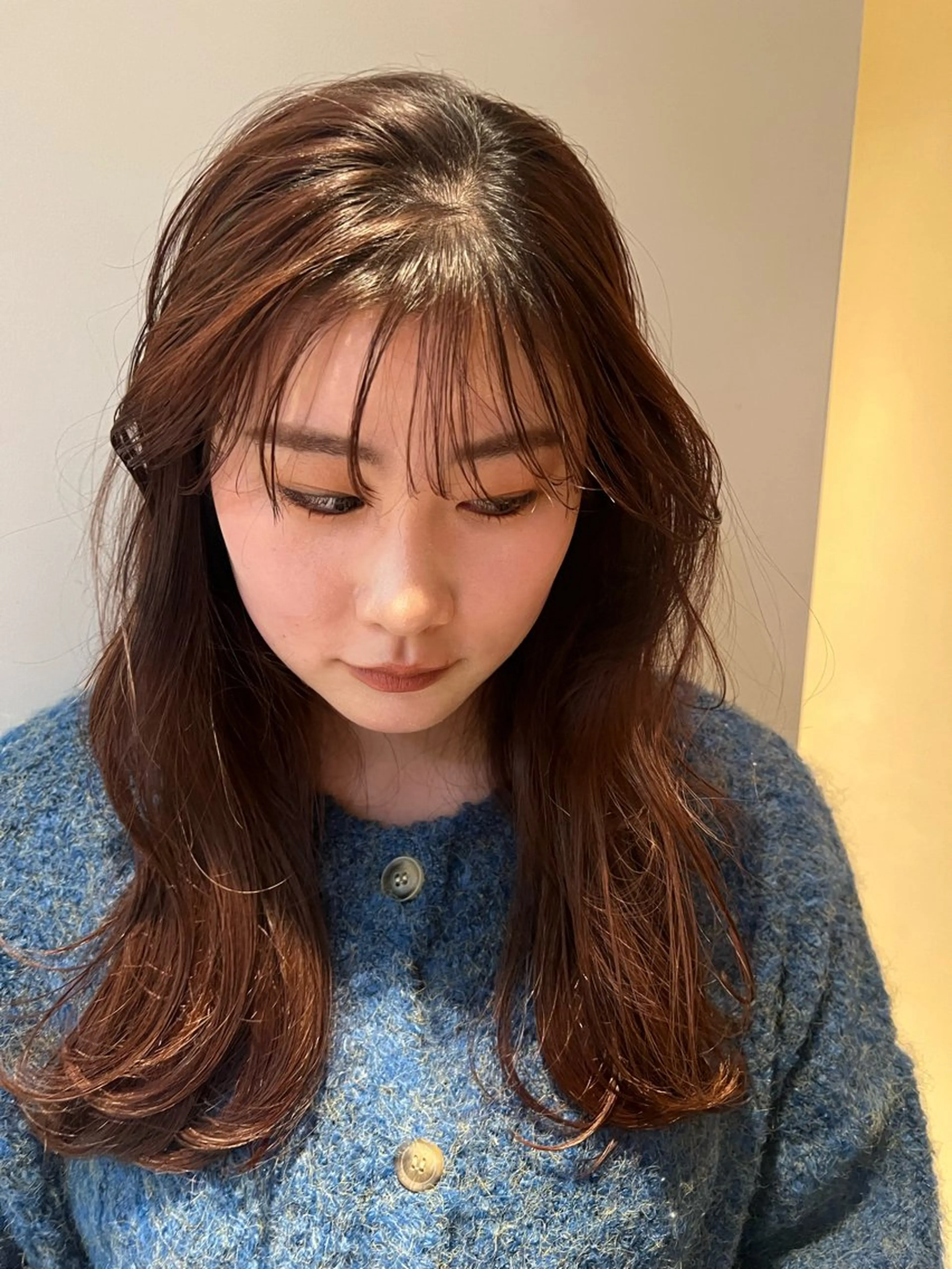 セミロング ヘアアレンジ ヘアセット 顔周り/透明感 🤍銀座RINOSEのヘアスタイル