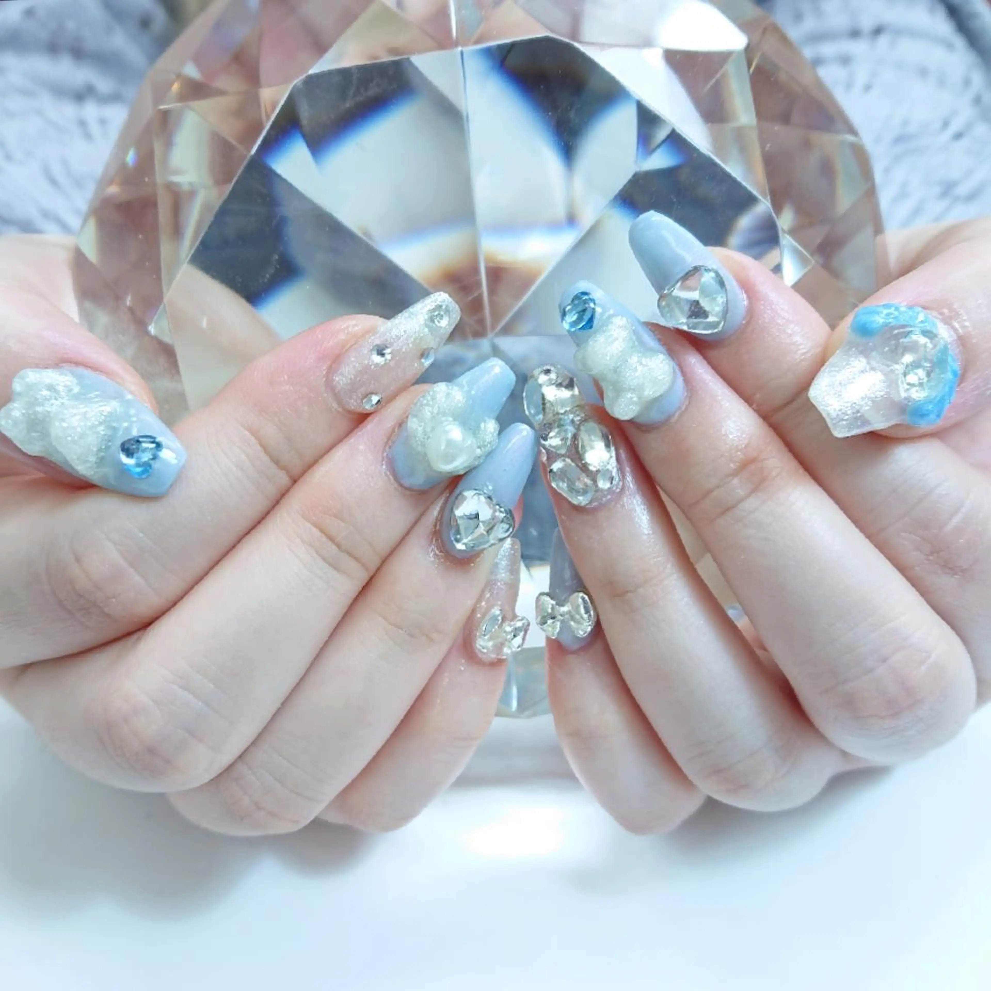 ネイル ブルー Coco Girlsのネイルデザイン