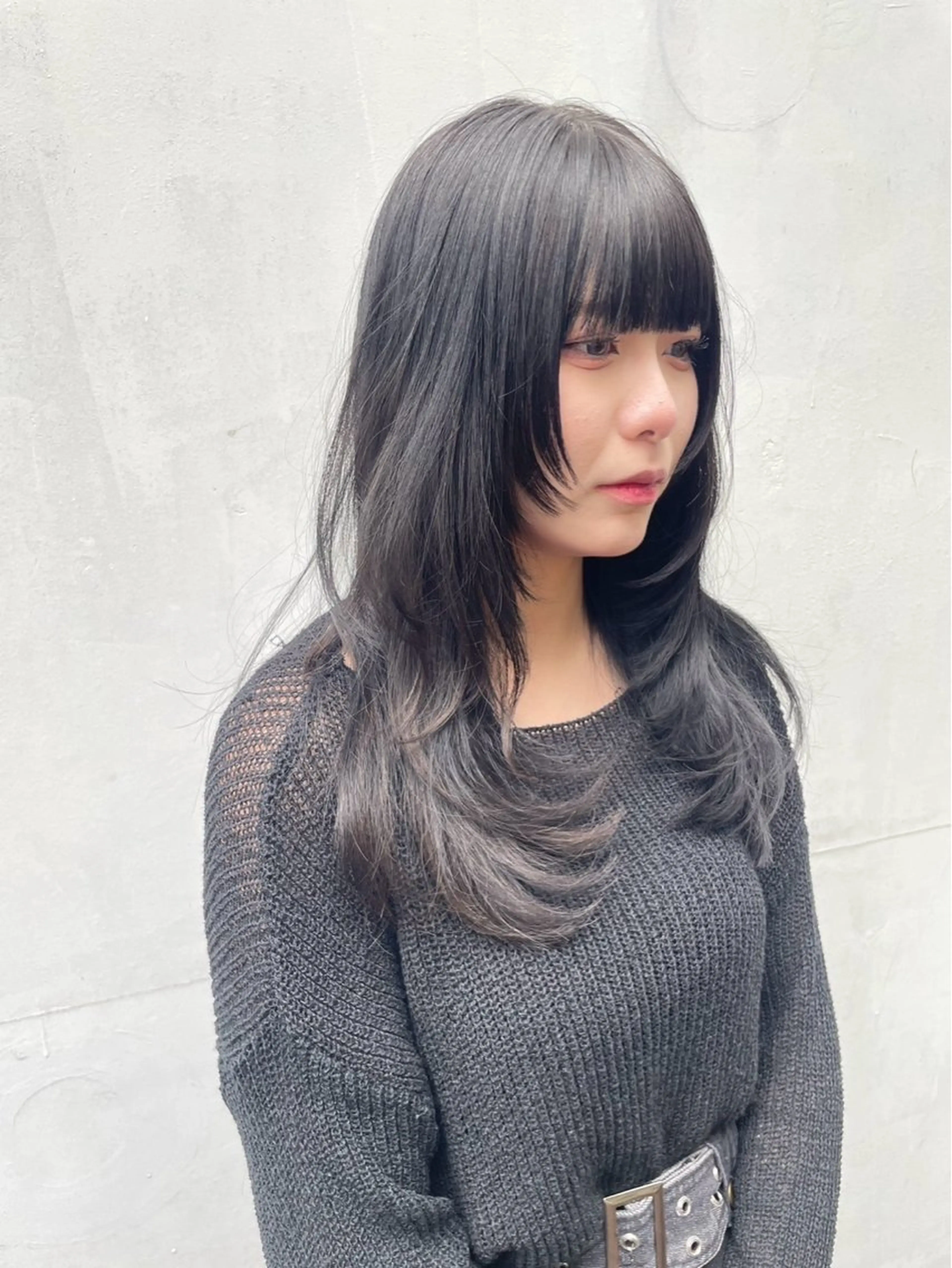 セミロング カラー カット ヘアカラー トリートメント ハイトーン/ウルフ/ レイヤー/Asukaのヘアスタイル