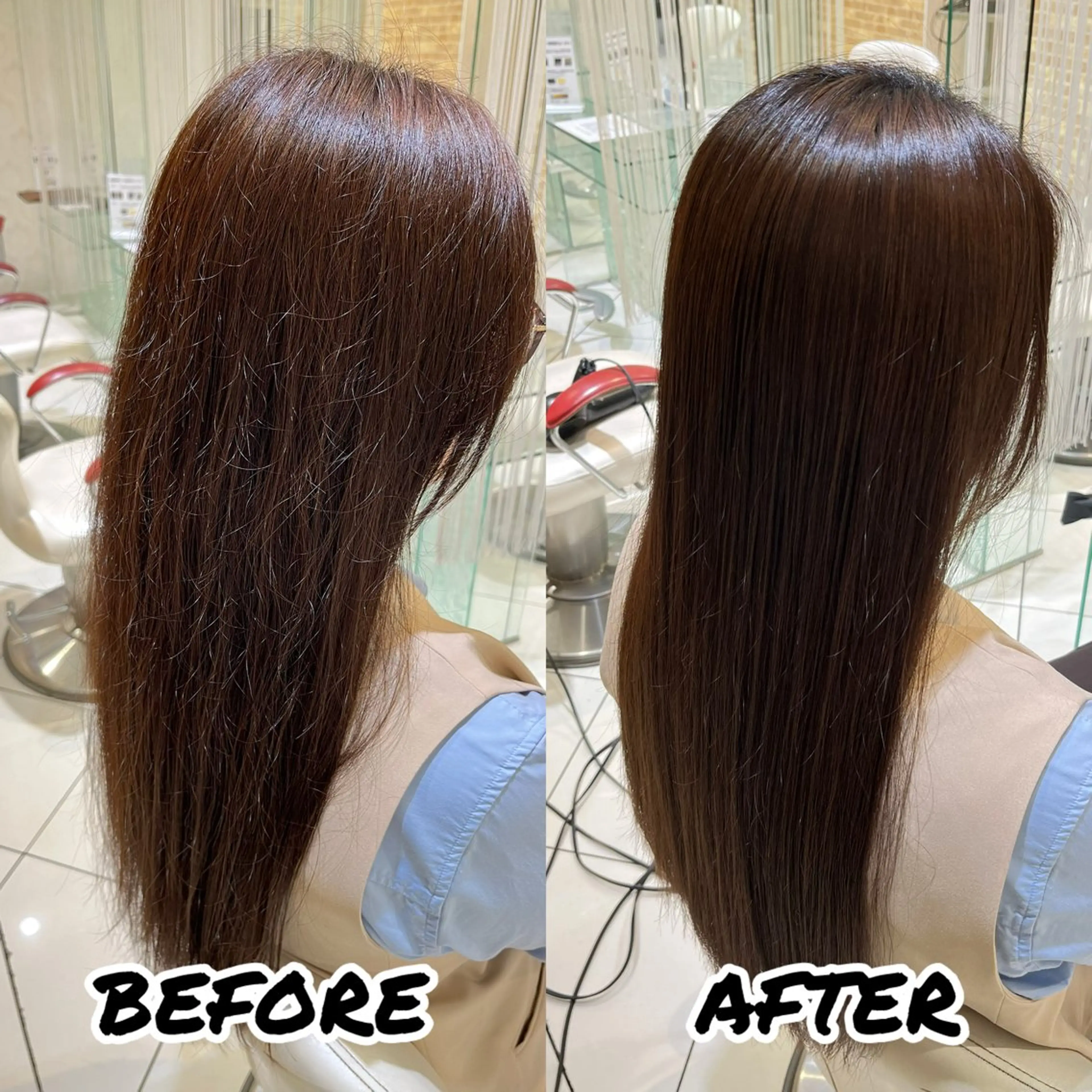 ロング カット 縮毛矯正 トリートメント 髪質改善美容師 鈴木のヘアスタイル