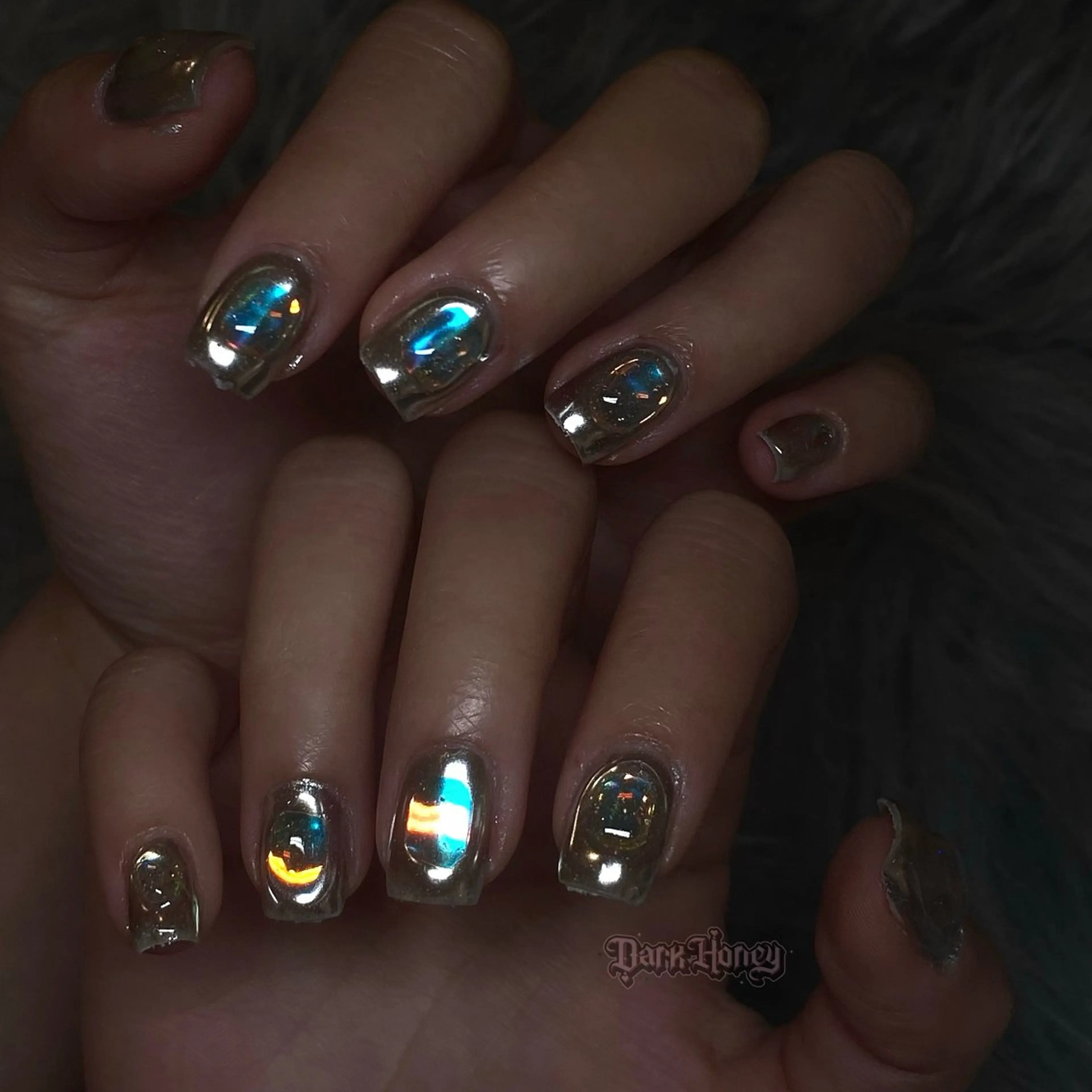 ネイル ハンドネイル Dark honey スカルプ専門原宿店のネイルデザイン