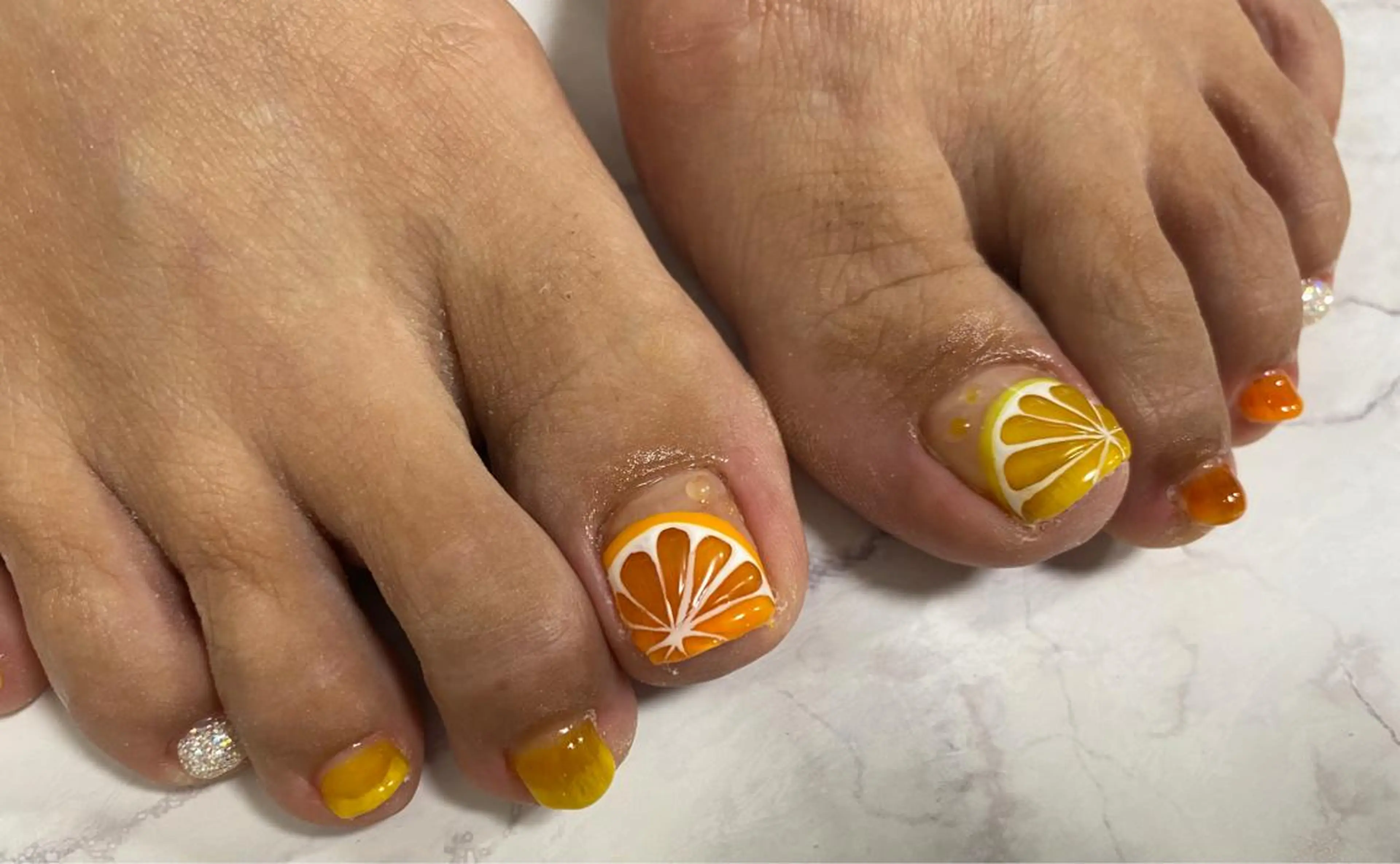 ネイル フットネイル Mana‪ ‪·͜· ❤︎‬のネイルデザイン