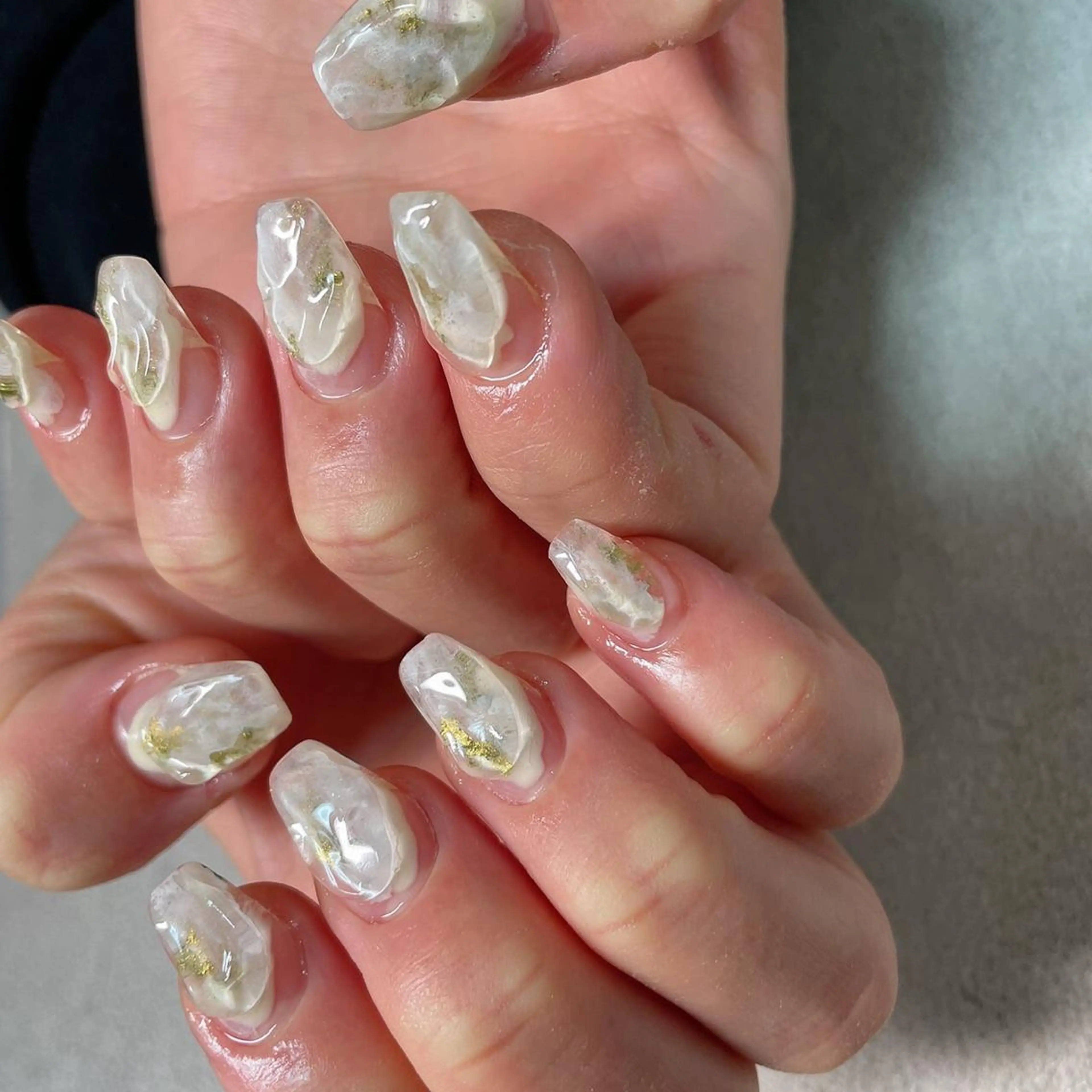 ネイル クリアネイル ハンドネイル lilbondir. chiharuのネイルデザイン