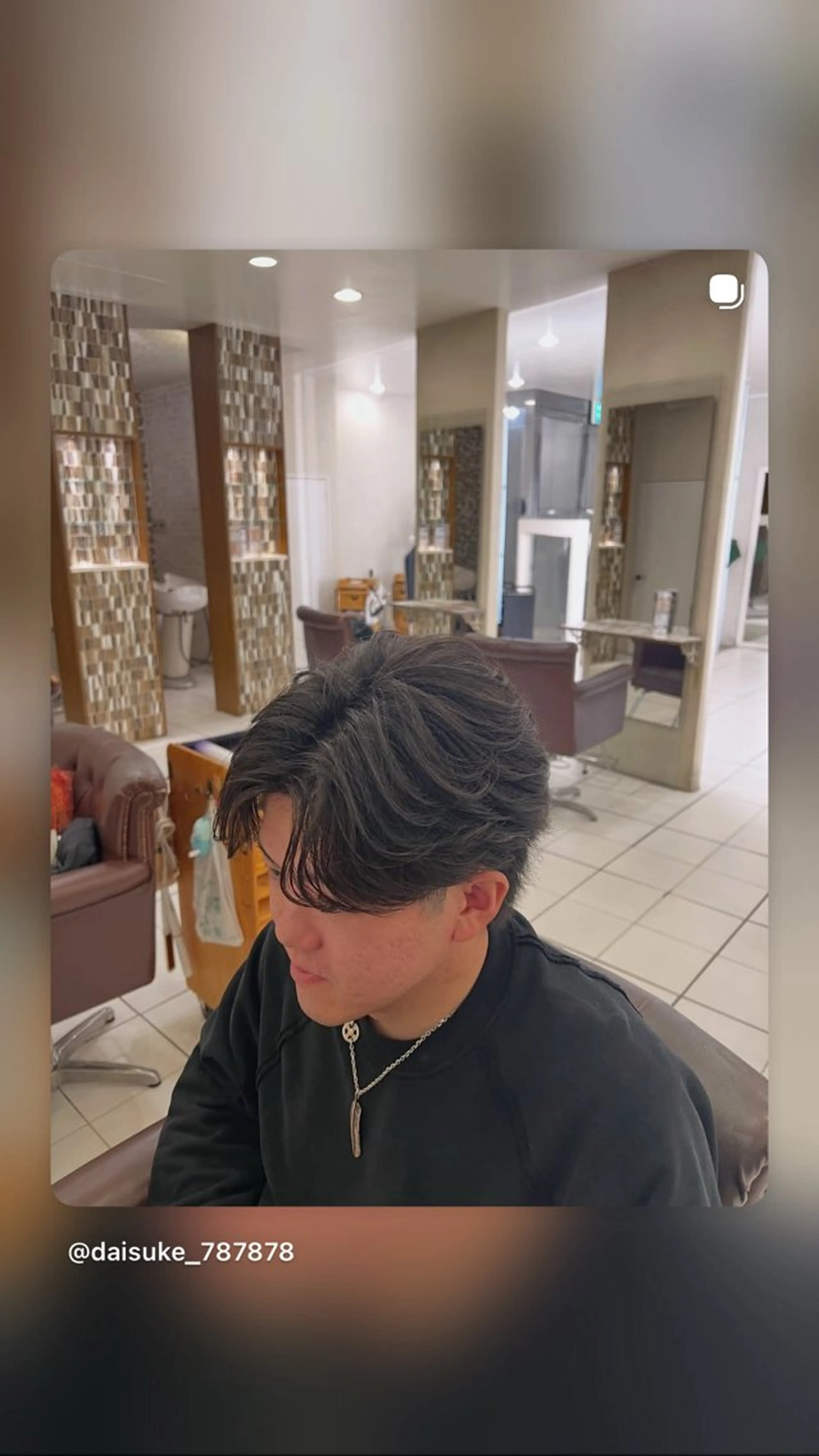 メンズ メンズパーマ カット 岩﨑 大翼のヘアスタイル