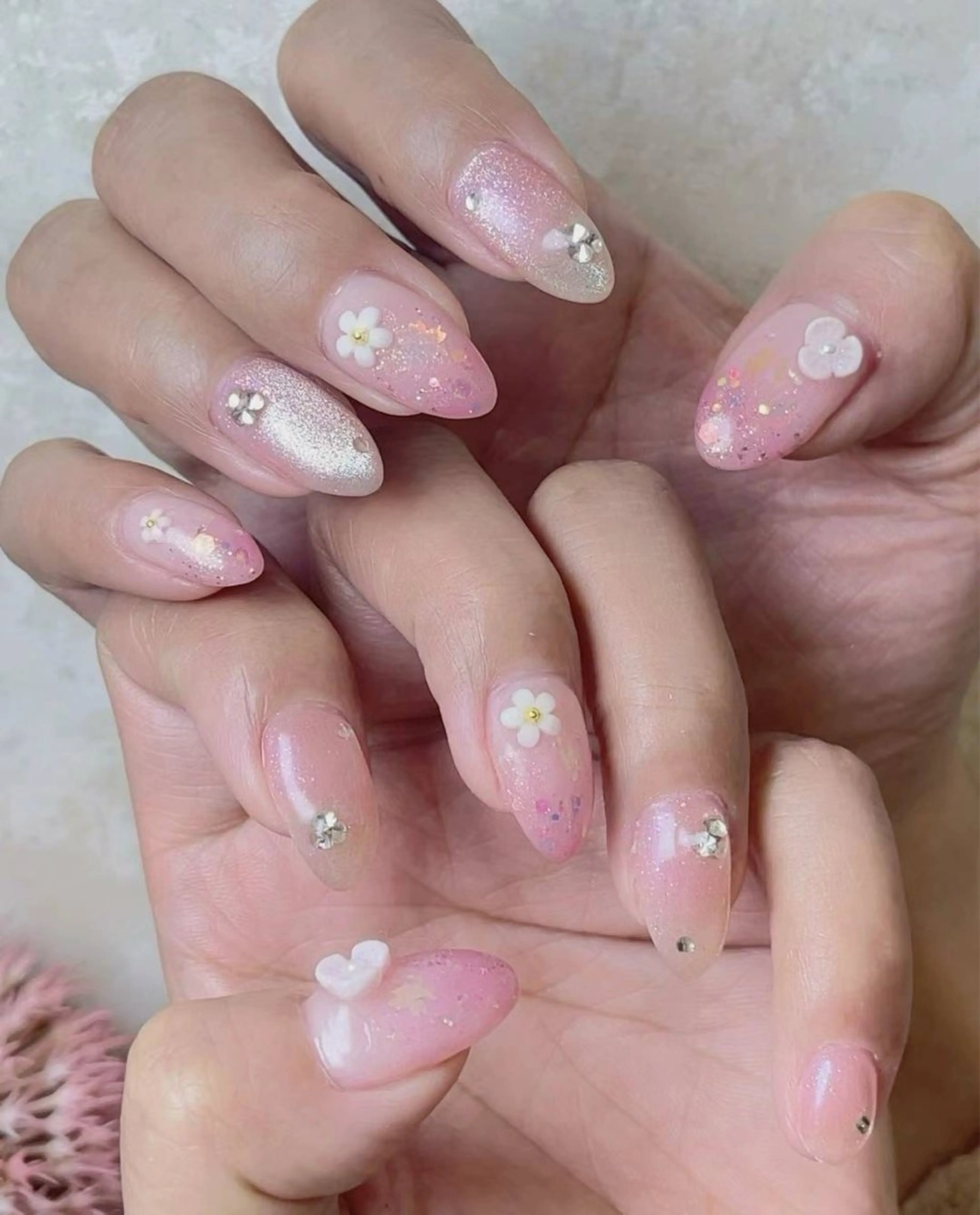 ネイル アートネイル フラワーネイル フットネイル ジェルネイル キラキラネイル Babarla Nailのネイルデザイン
