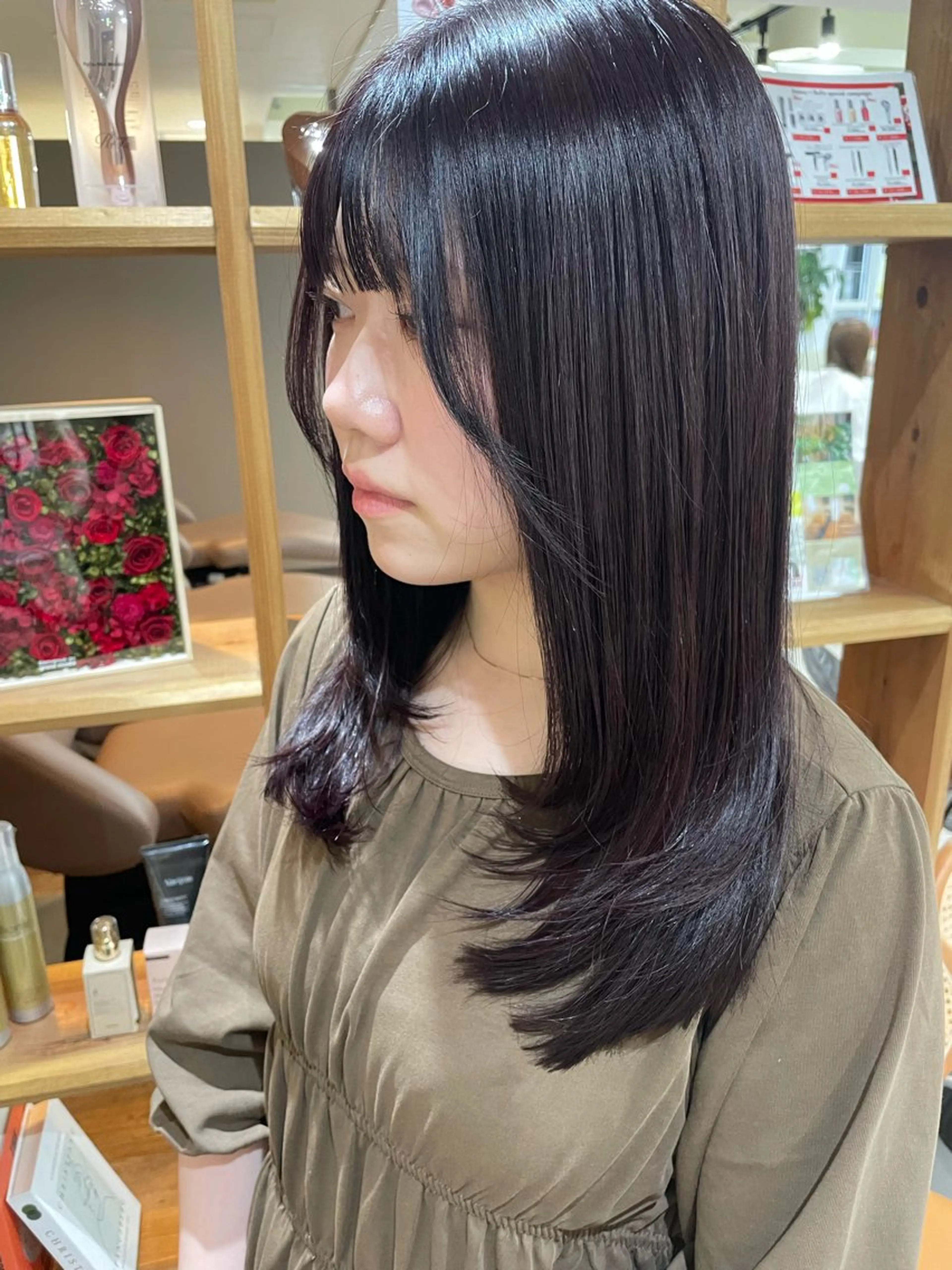 ロング ヘアカラー 韓国風パーマ/ヘア セット/店長みづきのヘアスタイル