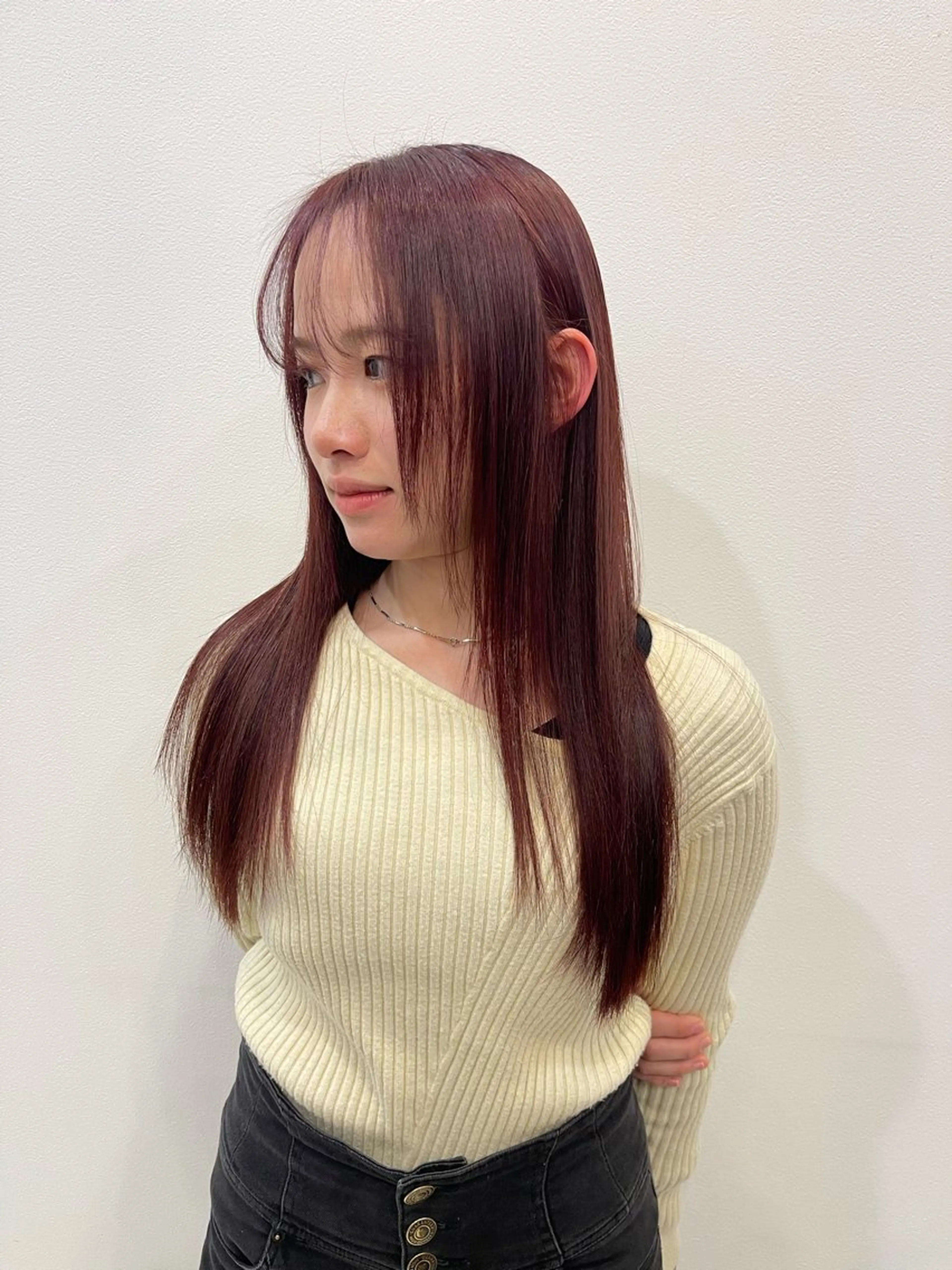 カラー ブリーチ ダブルカラー ブリーチなしカラー レッドカラー ヘアカラー LAKING SHIGA所属・村瀬 遼のヘアスタイル