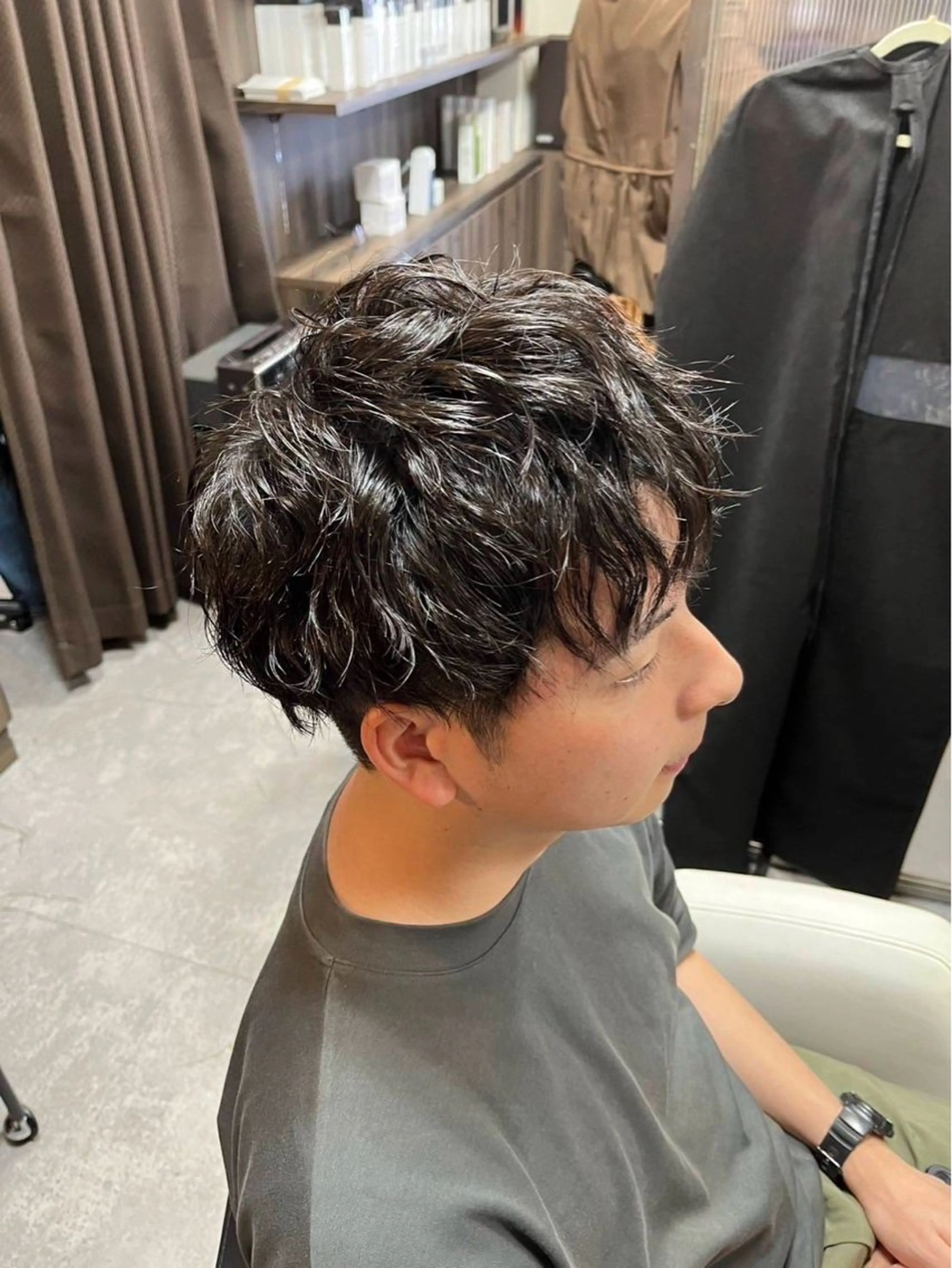 ショート カラー パーマ メンズ KIRAVI 【キラヴィ】三宮店所属・minami ミナミのヘアスタイル