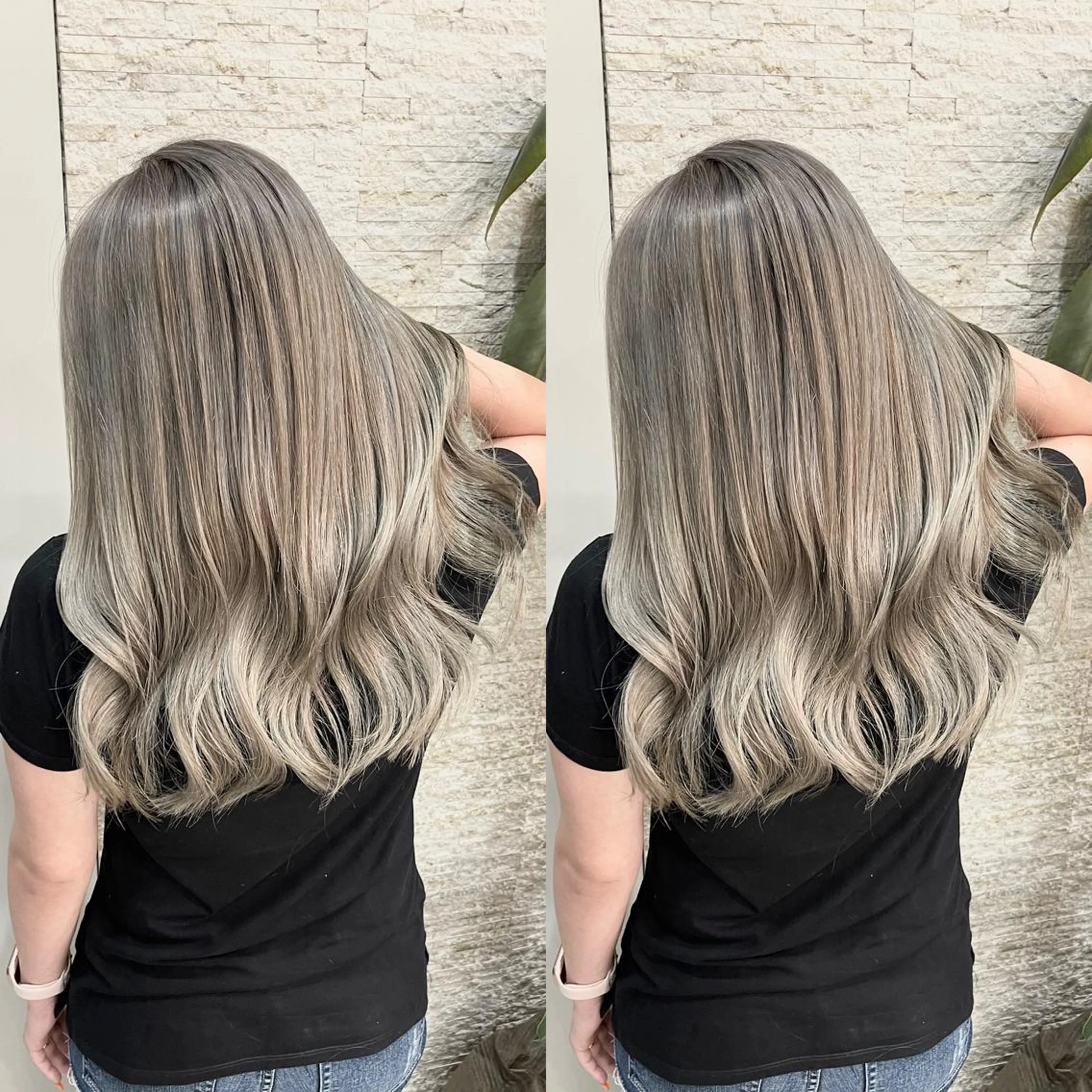 セミロング ヘアカラー トリートメント Y Uのヘアスタイル