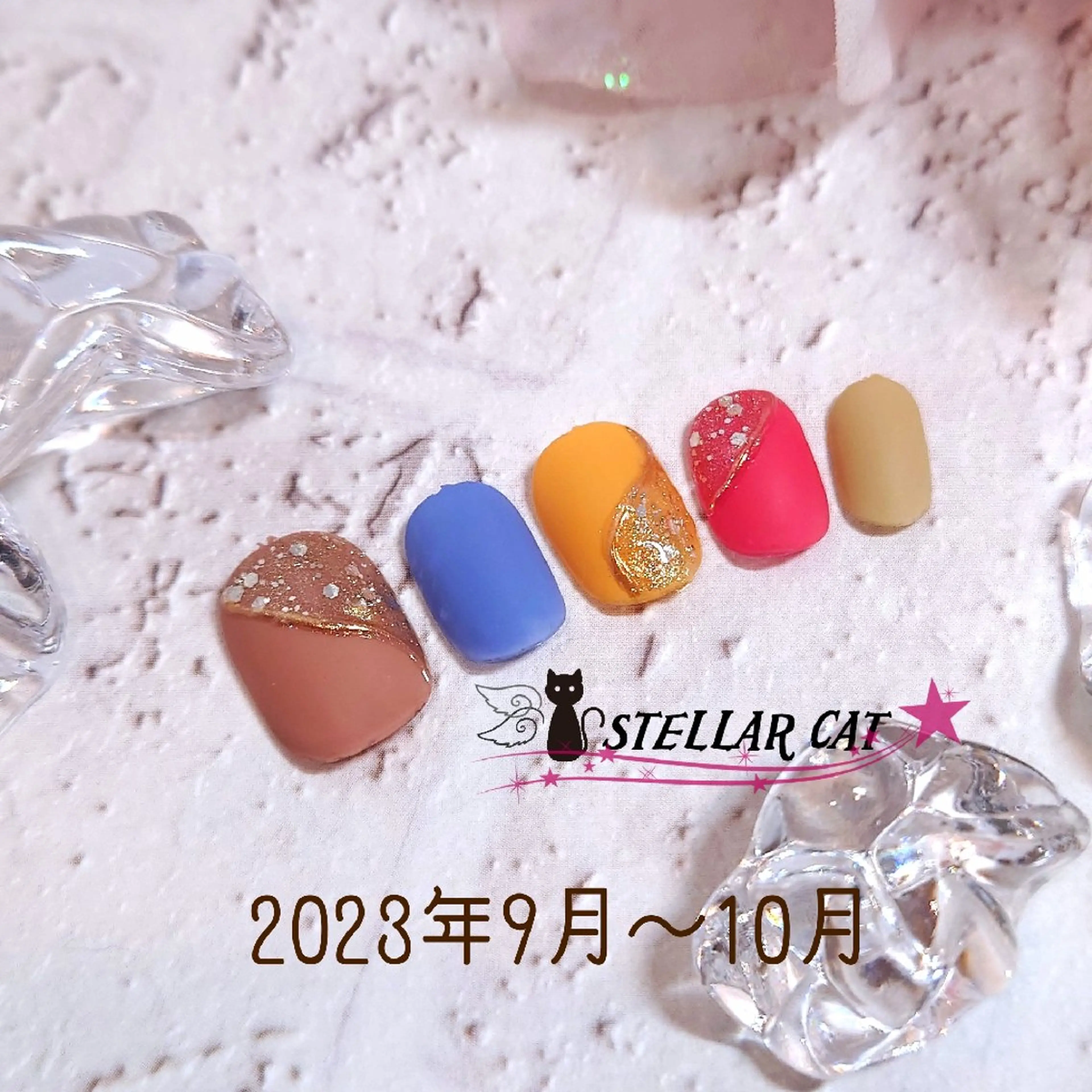 ネイル マットネイル シンプルネイル ハンドネイル ショートネイル専門 StellarCatのネイルデザイン