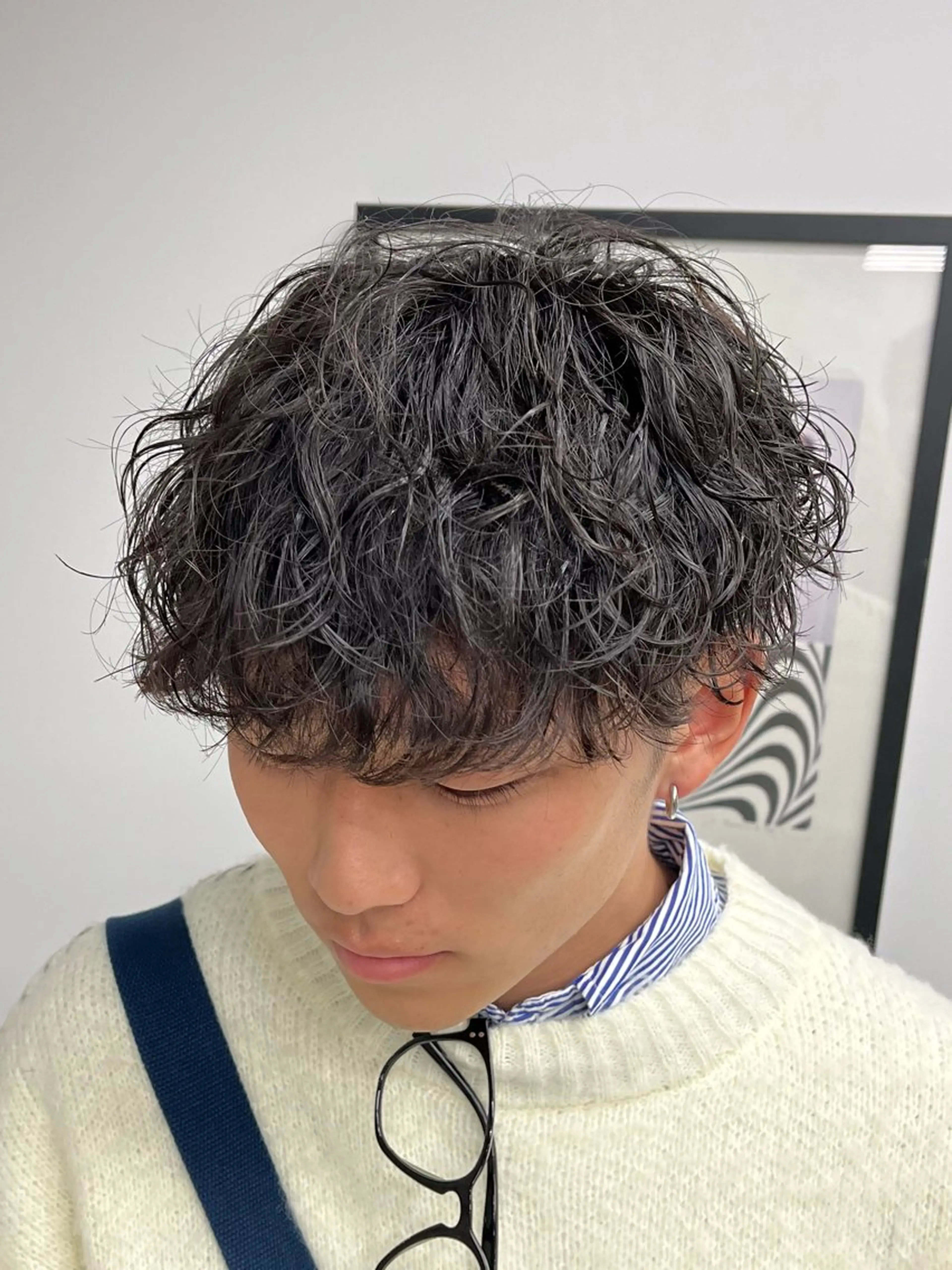 ショート パーマ メンズ メンズパーマ 波巻きパーマ 新潟メンズパーマ 新潟駅/小田拓実のヘアスタイル