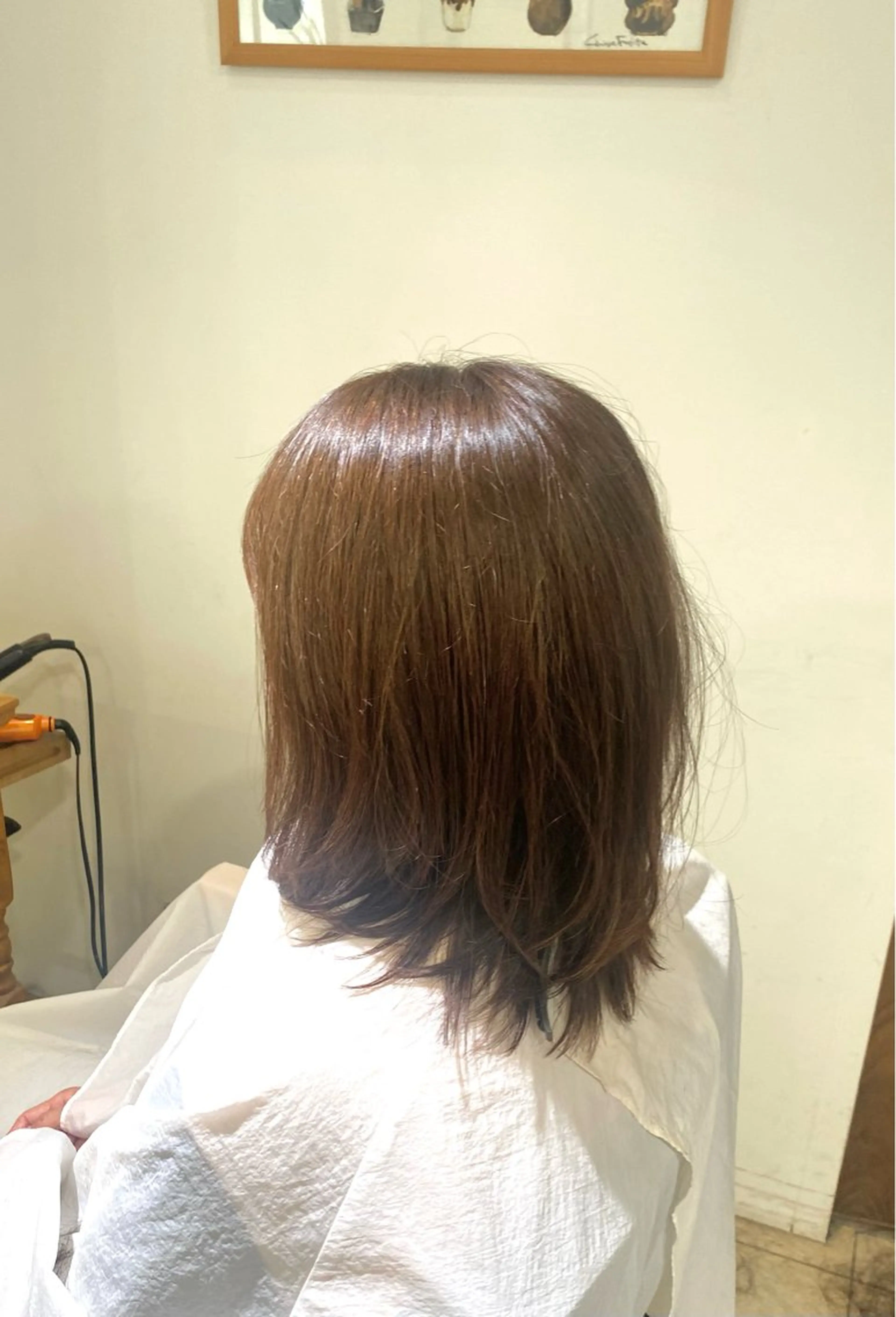 ミディアム カット ヘアカラー LiC えりのヘアスタイル