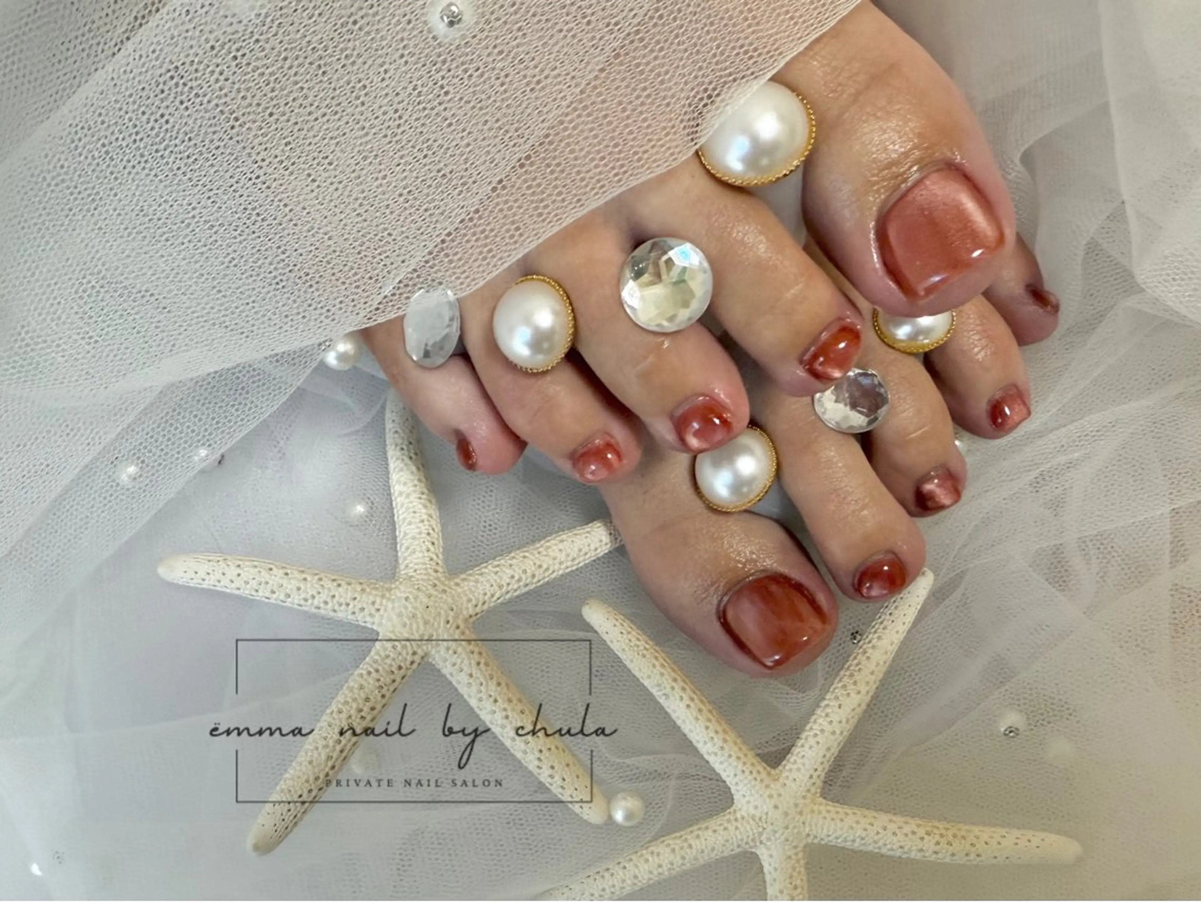ネイル フットネイル ëmma nail_ by chulaのネイルデザイン