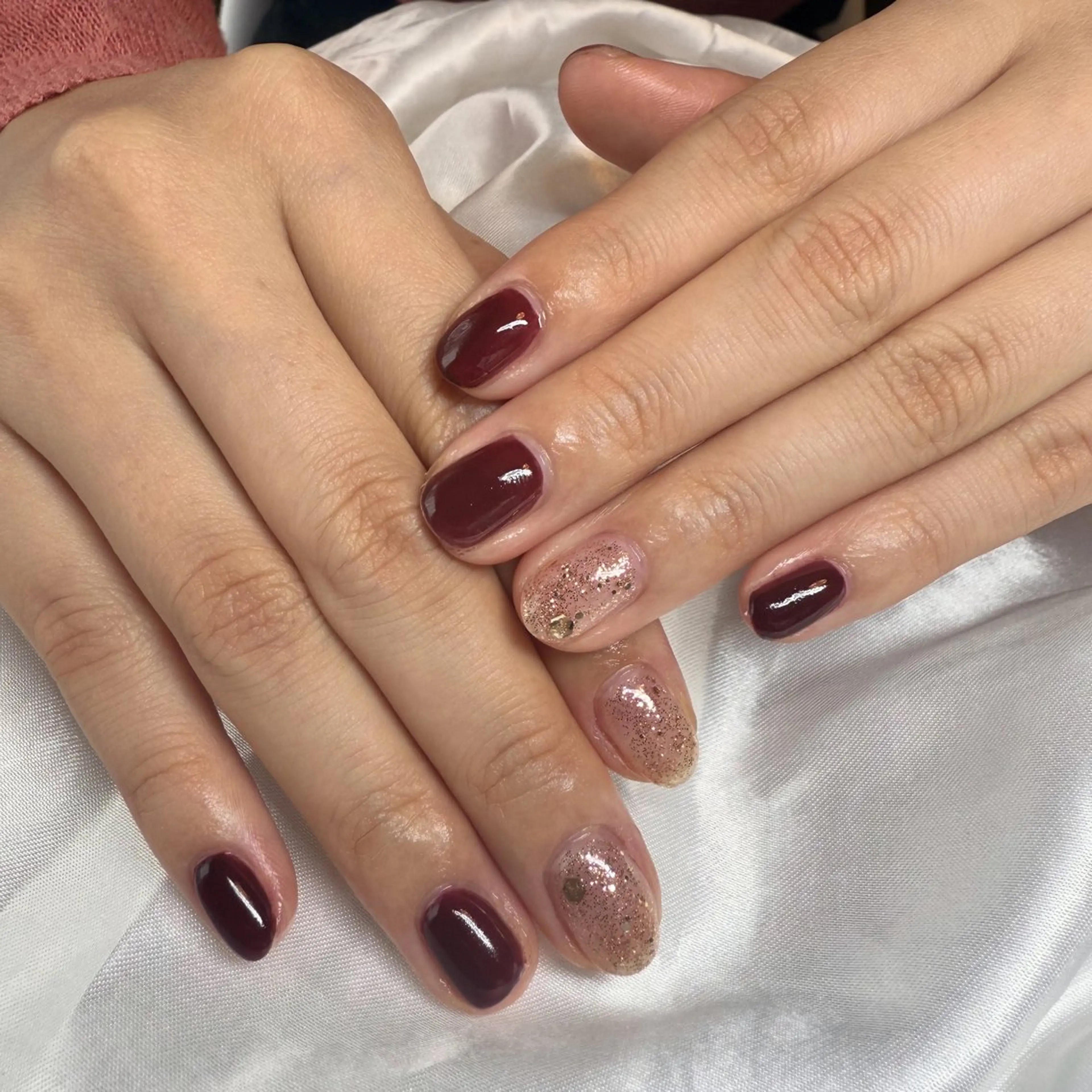 ネイル ボルドー ハンドネイル bylily yuriのネイルデザイン