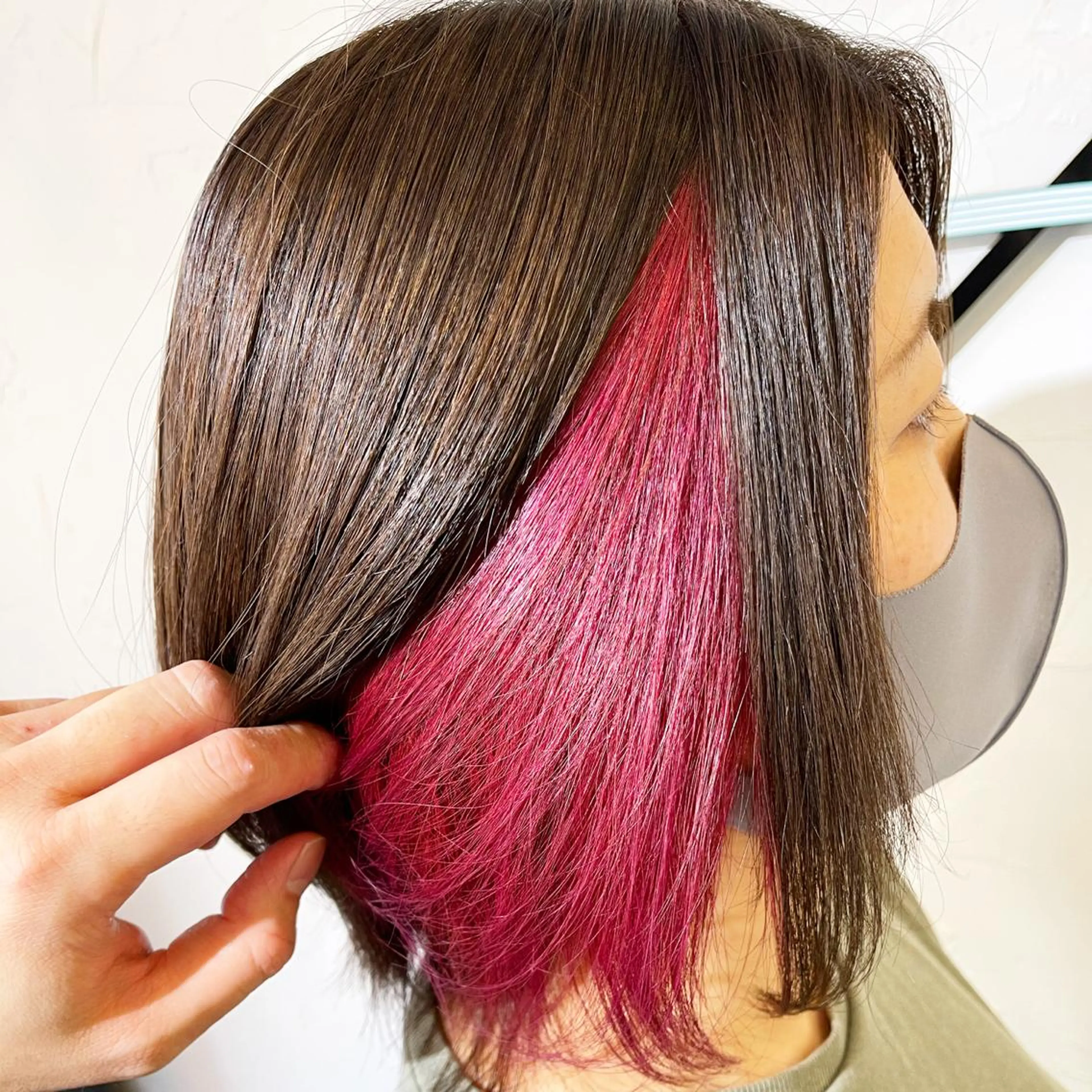 ショート カラー パーマ ヘアアレンジ インナーカラー 韓国風ヘア トリートメント 酸熱トリートメント ヘアカラー トリートメント Add9 柳田健登のヘアスタイル