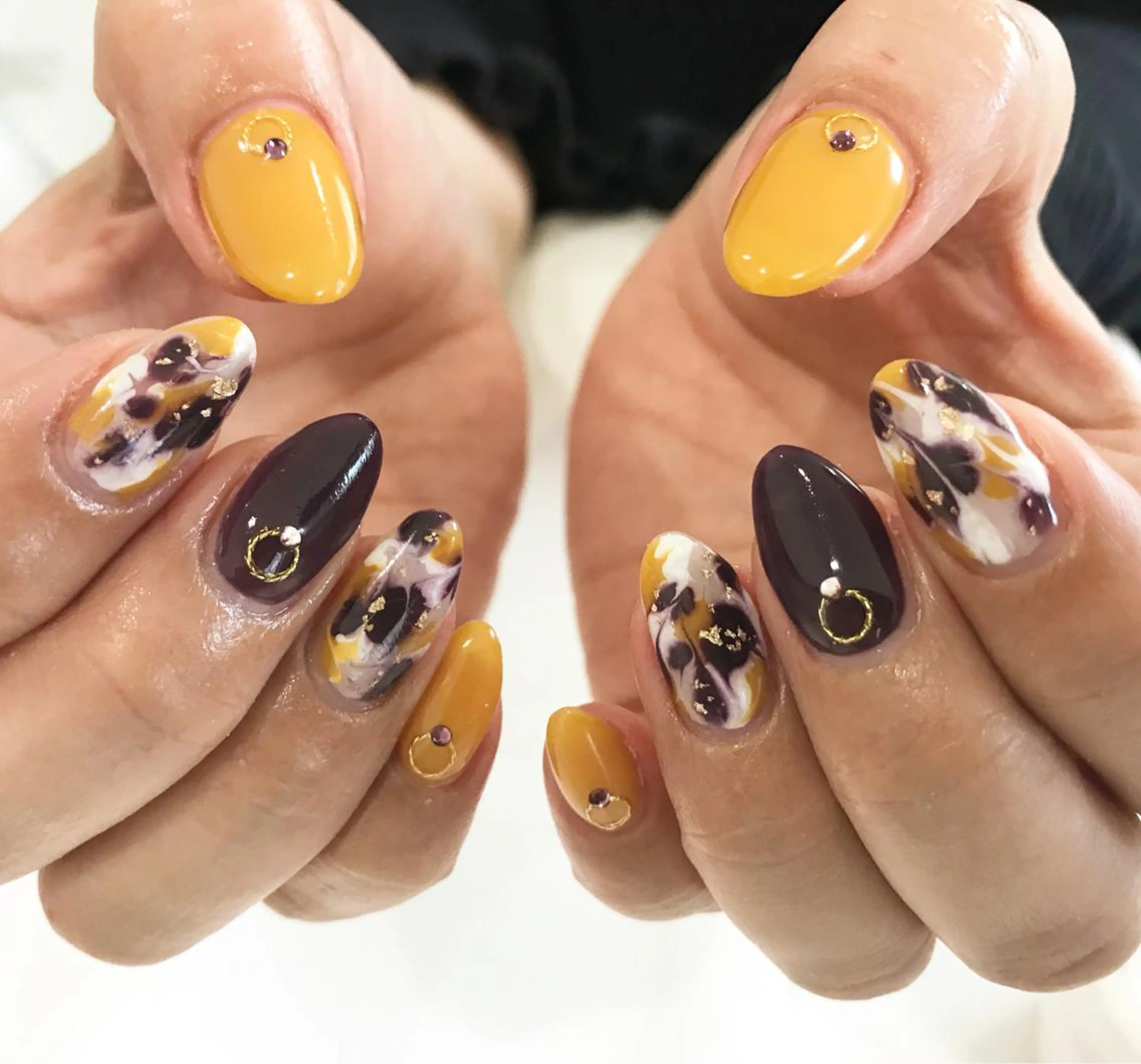 ネイル フットネイル 大理石ネイル(マーブル) パープル シンプルネイル 春ネイル ネイル フフラ所属・nail fufla ♡yamane♡のネイルデザイン