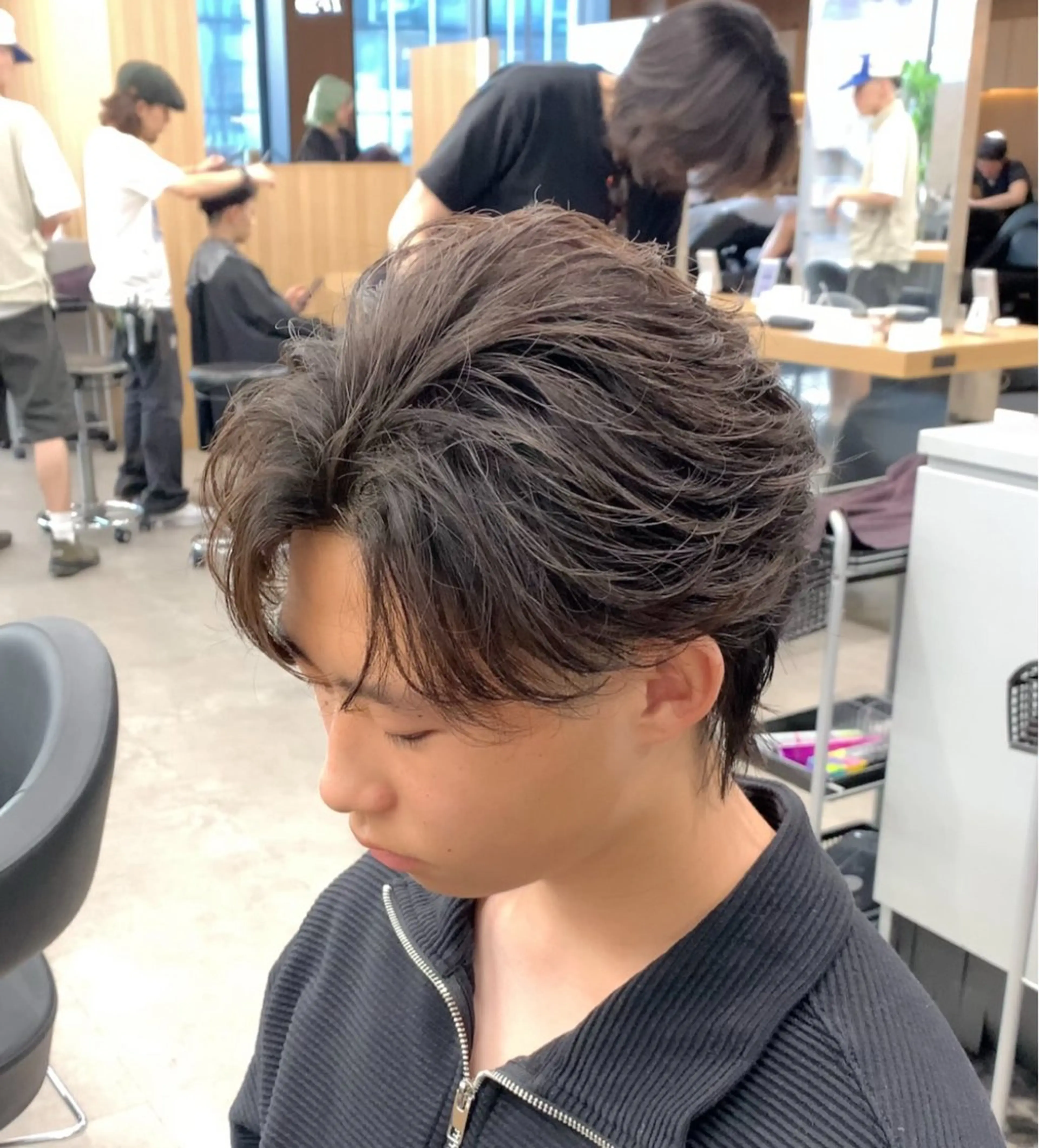 パーマ メンズ フェザーパーマ 🪶⛓️安部侑希のヘアスタイル