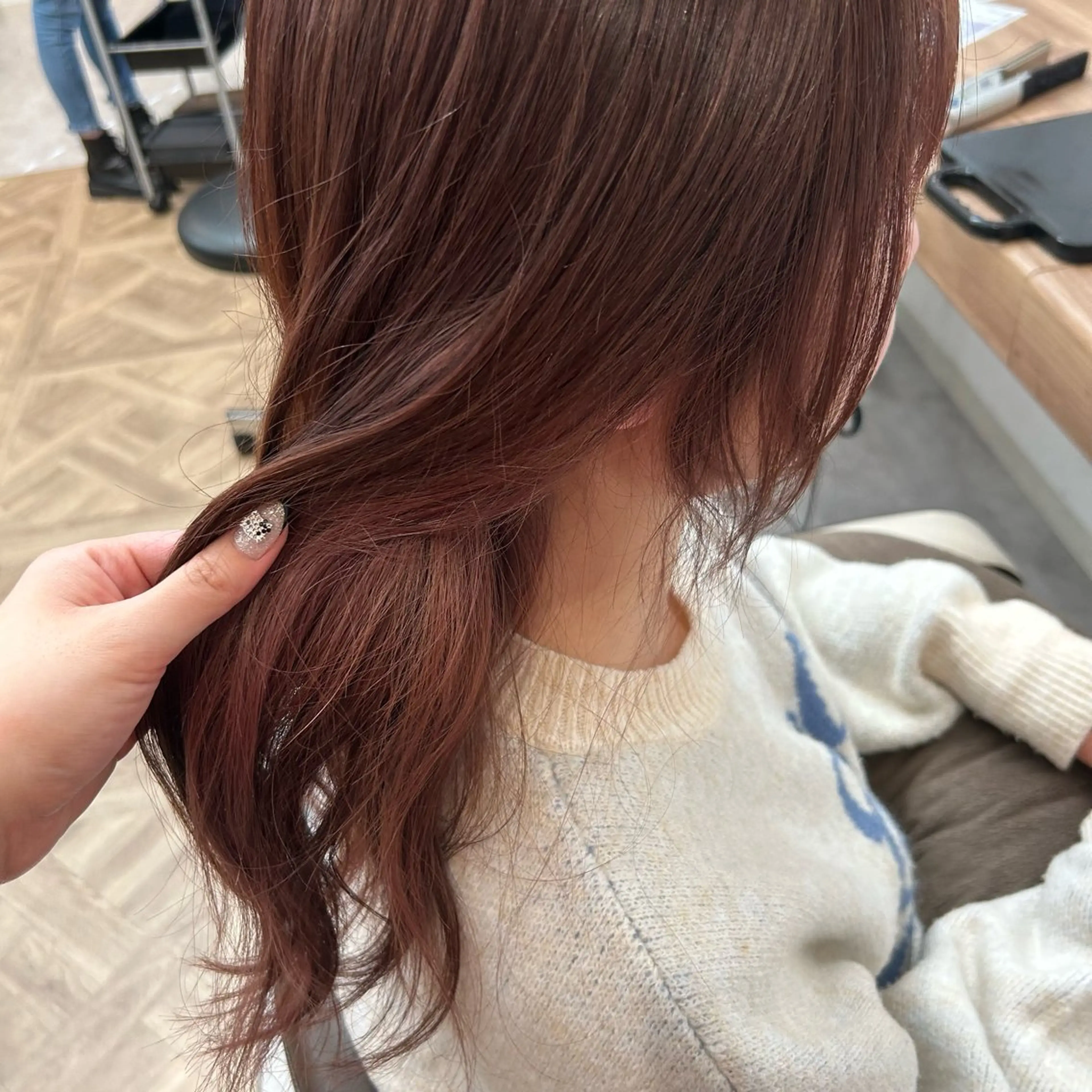 カラー ブラウンカラー ピンクカラー ヘアカラー 渡邊 玲来のヘアスタイル